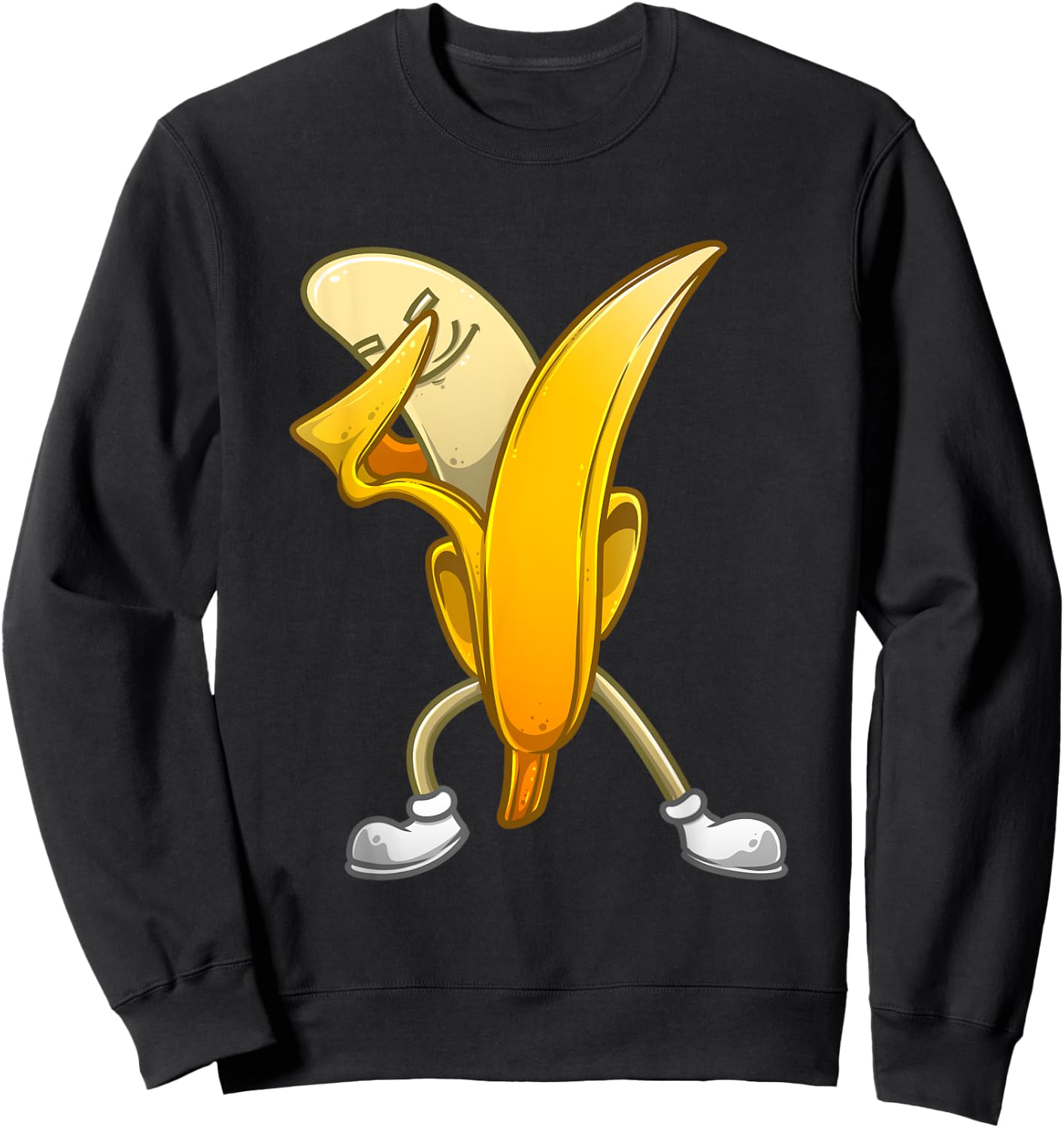 Funny Dabbing Banana Gift Kids Boys Girls Cool Dancer Sweatshirt - Sweatshirt | Black
