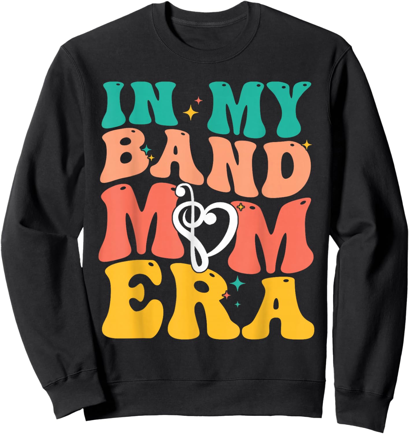 Retro In My Band Mom Era Marching Band Mom Mother Women Sweatshirt - Sweatshirt | Black