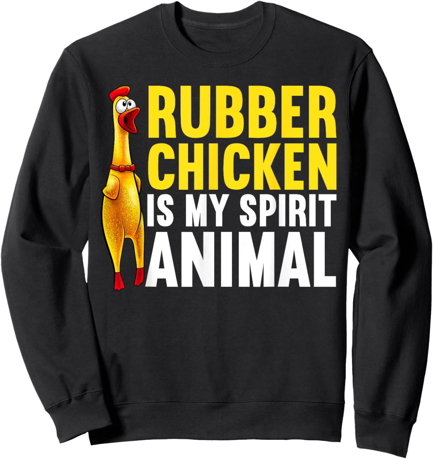 Funny Rubber Chicken Women Kids Rubber Chicken Lover Sweatshirt - Sweatshirt | Black