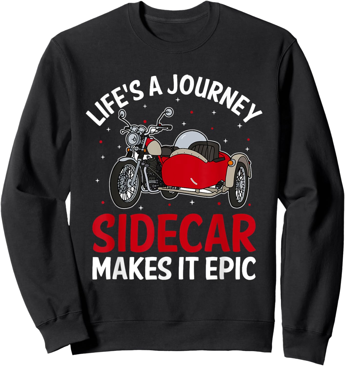 Sidecar Motorcycle Motorcyclist Bike Motorbike Sidecar Rider Sweatshirt - Sweatshirt | Black
