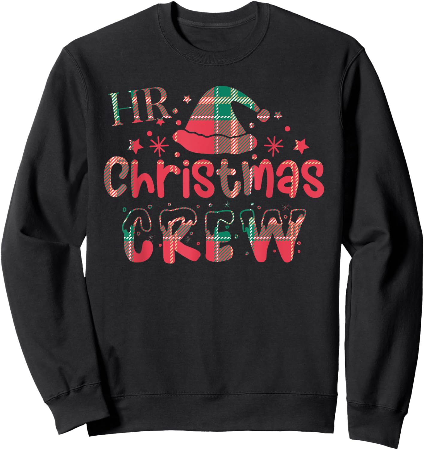 HR Christmas Crew Human Resources Vintage Funny Ugly Sweater Sweatshirt - Sweatshirt | Black