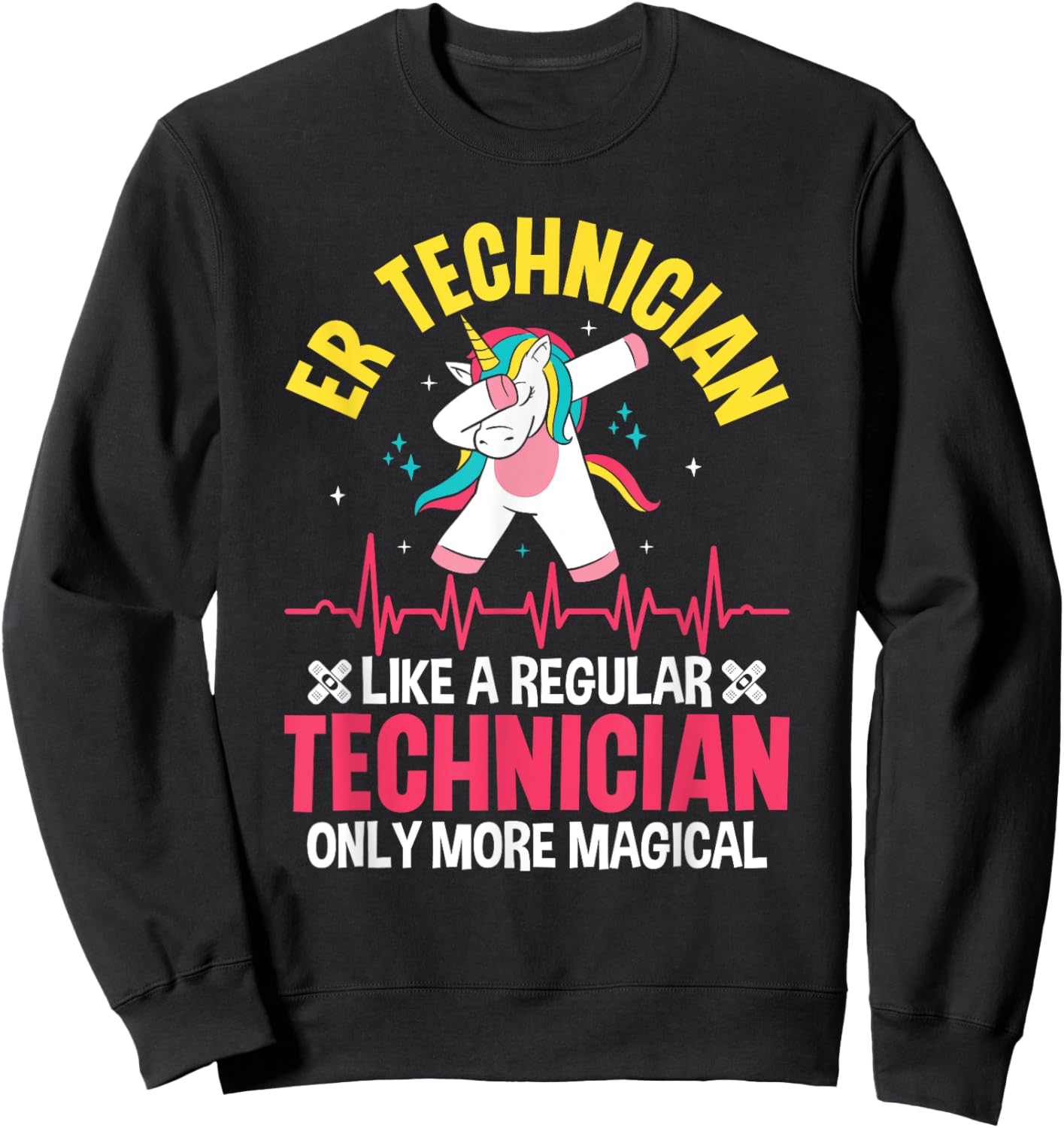 ER Technician Magical Emergency Room Tech ER Tech Sweatshirt - Sweatshirt | Black