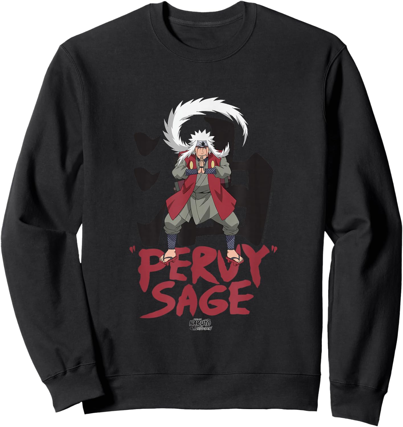 Naruto Shippuden Jiraiya Pervy Sage Small Sweatshirt - Sweatshirt | Black