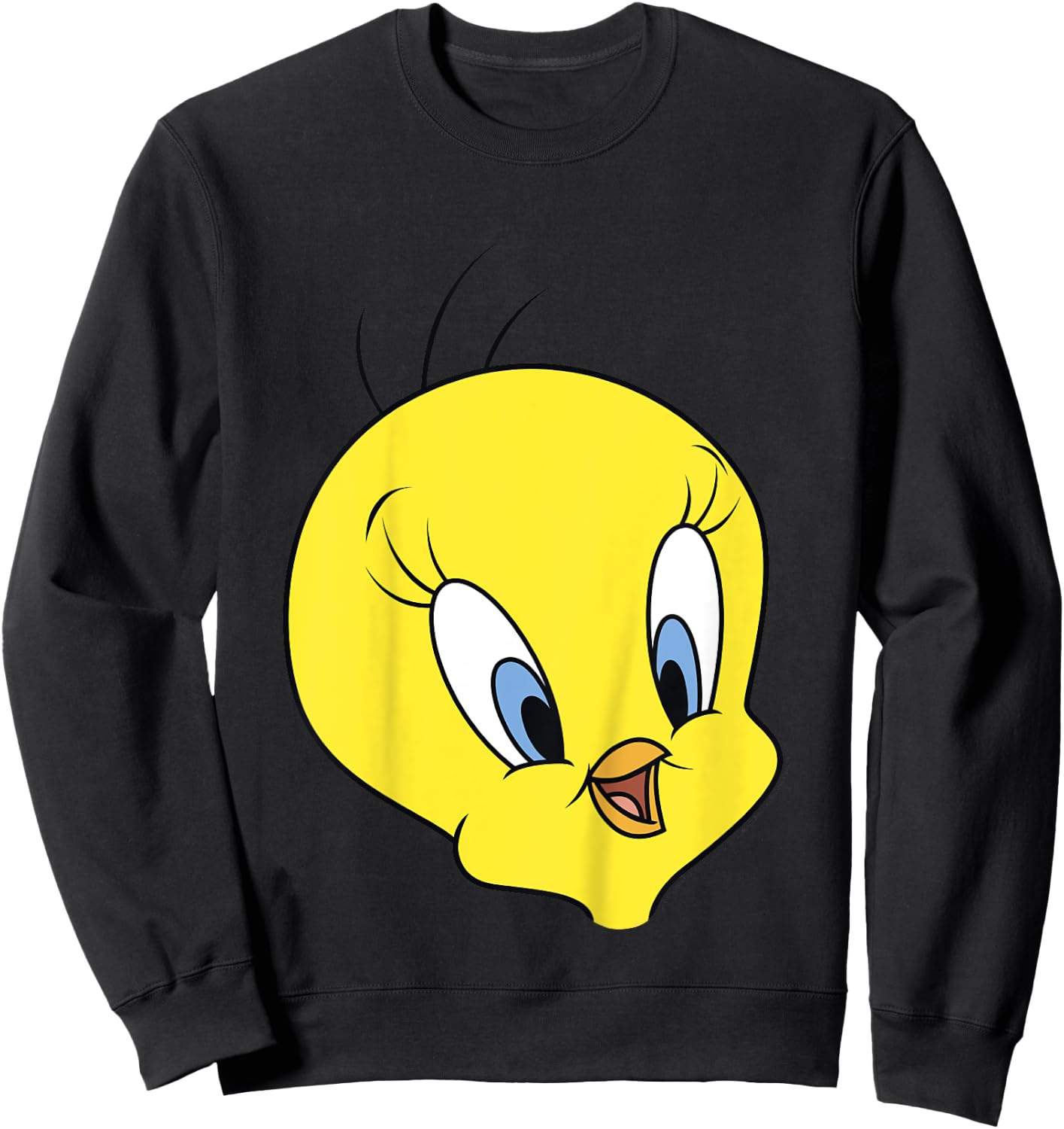 Looney Tunes Tweety Bird Big Face Sweatshirt - Sweatshirt | Black