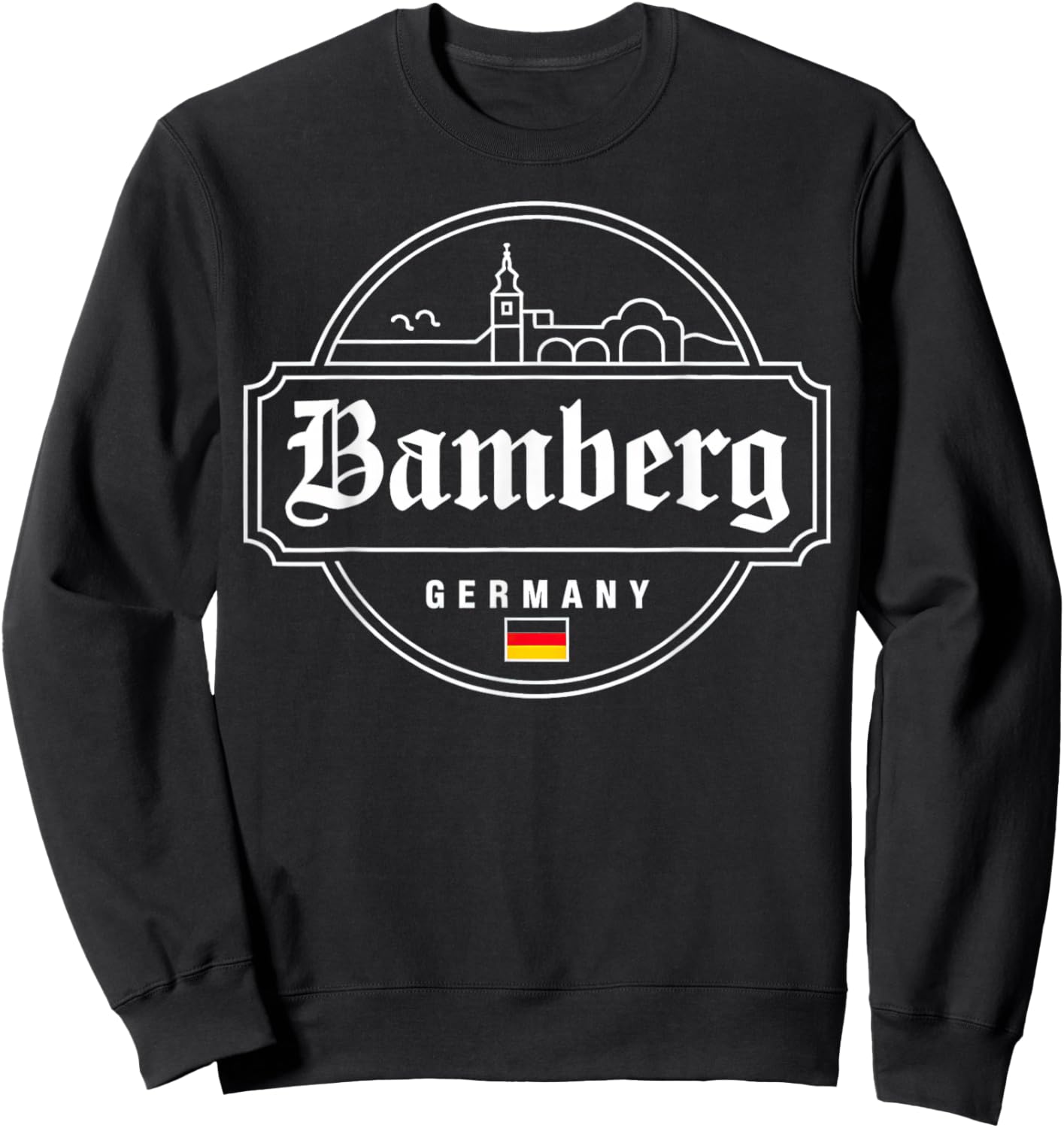 Bamberg Germany City Travel Iconic Design Sweatshirt - Sweatshirt | Black