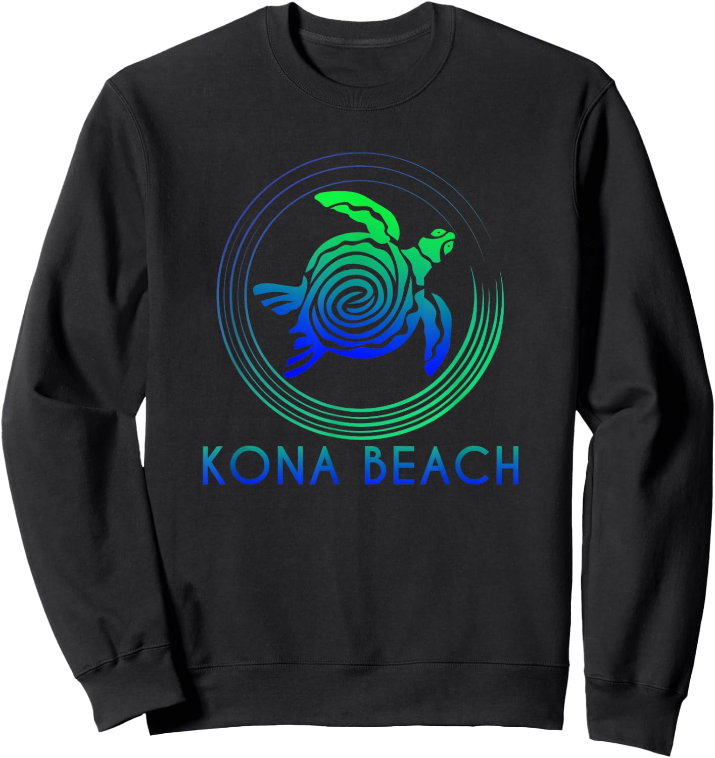 Kona Beach Hawaii Tribal Turtle Shirt Sweatshirt - Sweatshirt | Black