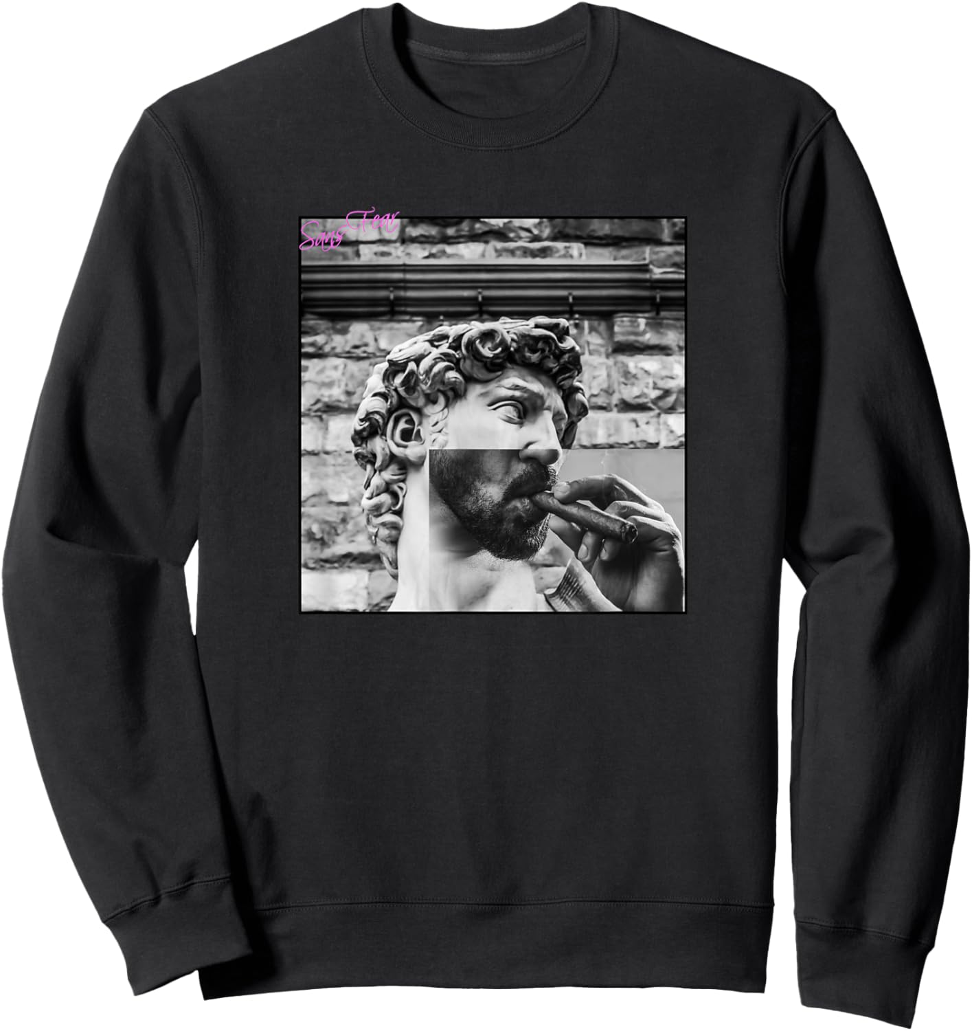 Bad David Michelangelo smoking cigar Sweatshirt - Sweatshirt | Black