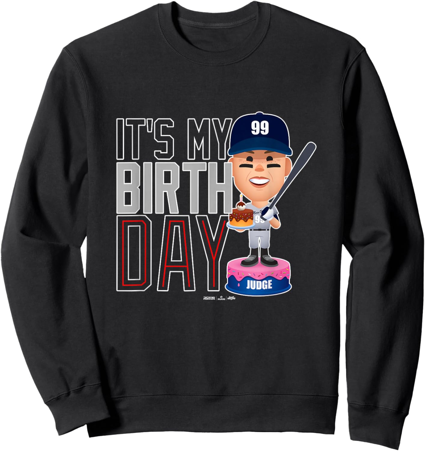 Aaron Judge New York Baseball Birthday MLBPA Sweatshirt - Sweatshirt | Black