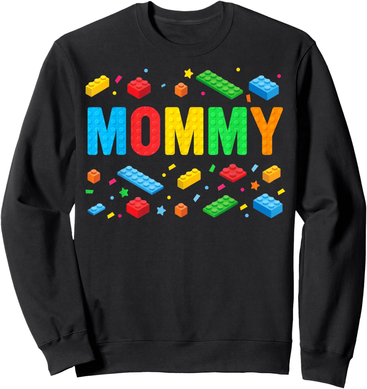 Mommy Master Builder Building Bricks Blocks Family Matching Sweatshirt - Sweatshirt | Black