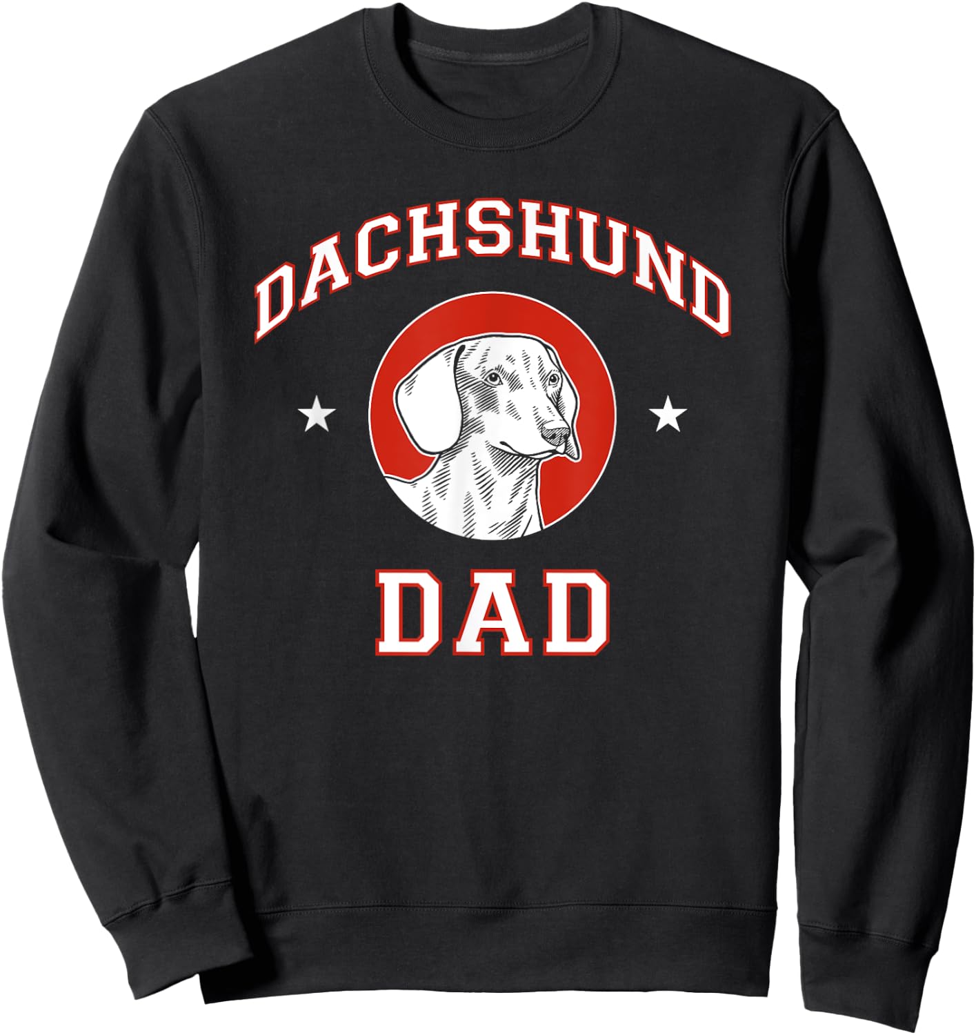 Smooth Dachshund Dad Dog Father Women Girls Kids Sweatshirt - Sweatshirt | Black
