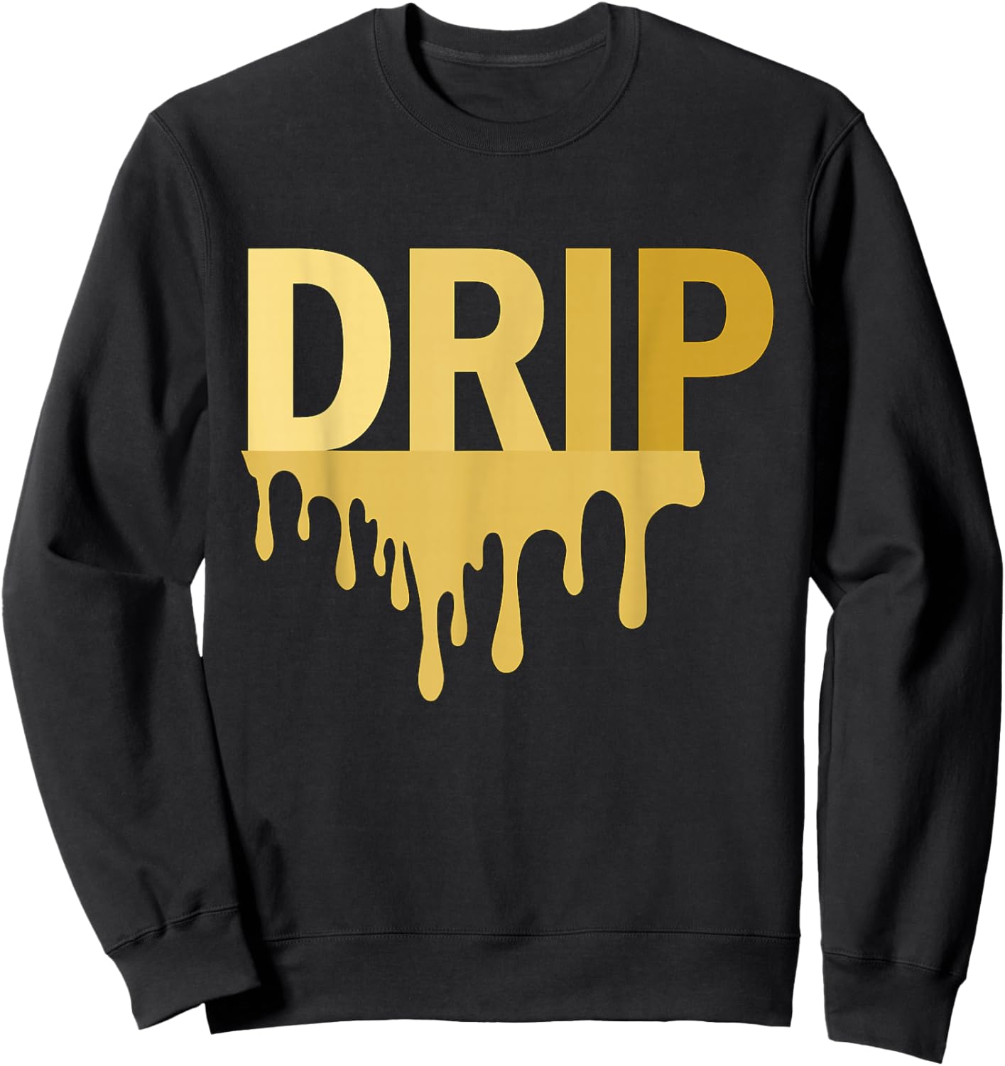 Drip Golden Sweatshirt - Sweatshirt | Black