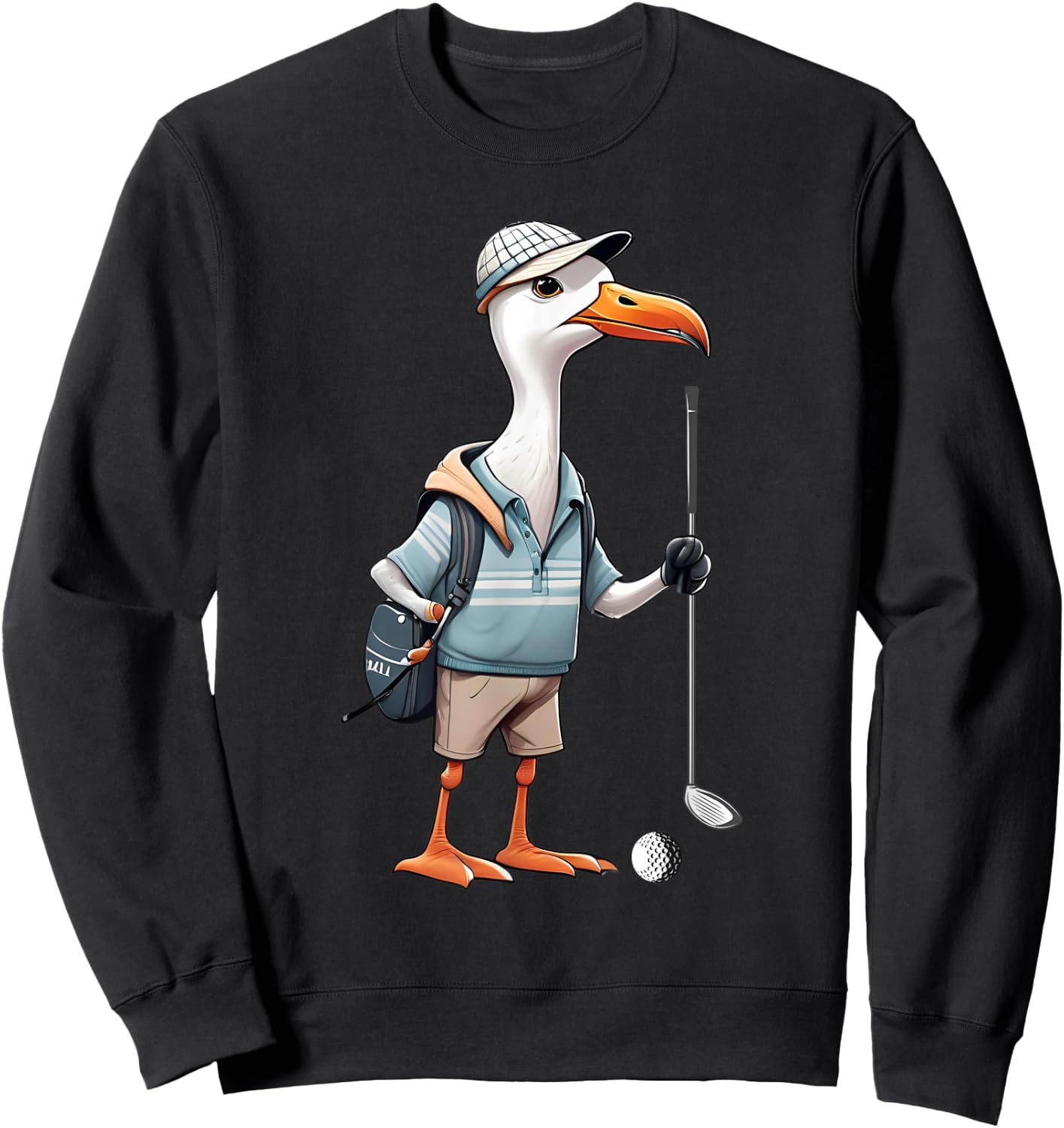 Funny Golfer Albatross Bird Golf Player Game Gift Men Women Sweatshirt - Sweatshirt | Black