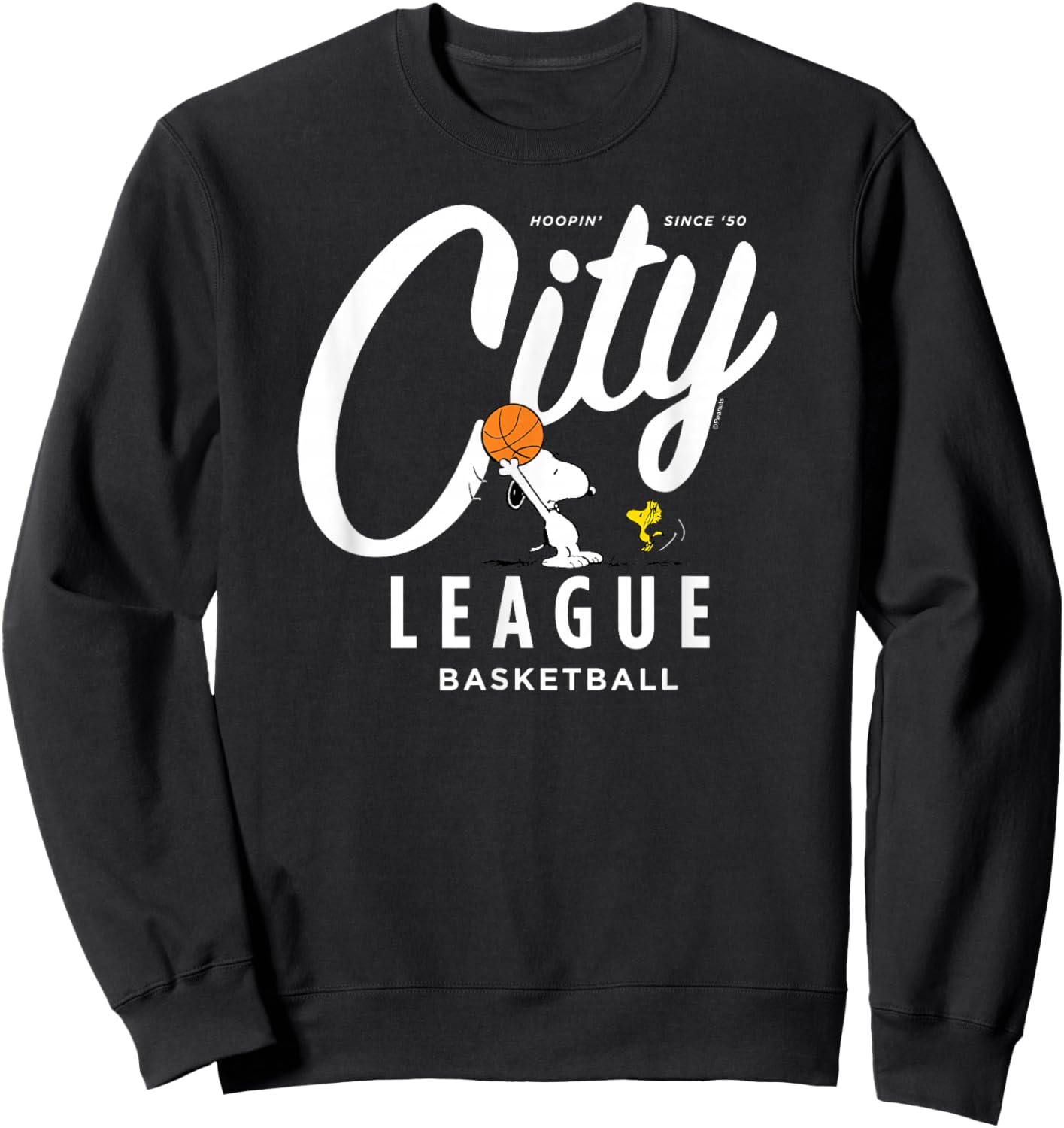 Peanuts Boys -Kids Basketball Graphic Blue Small Sweatshirt - Sweatshirt | Black
