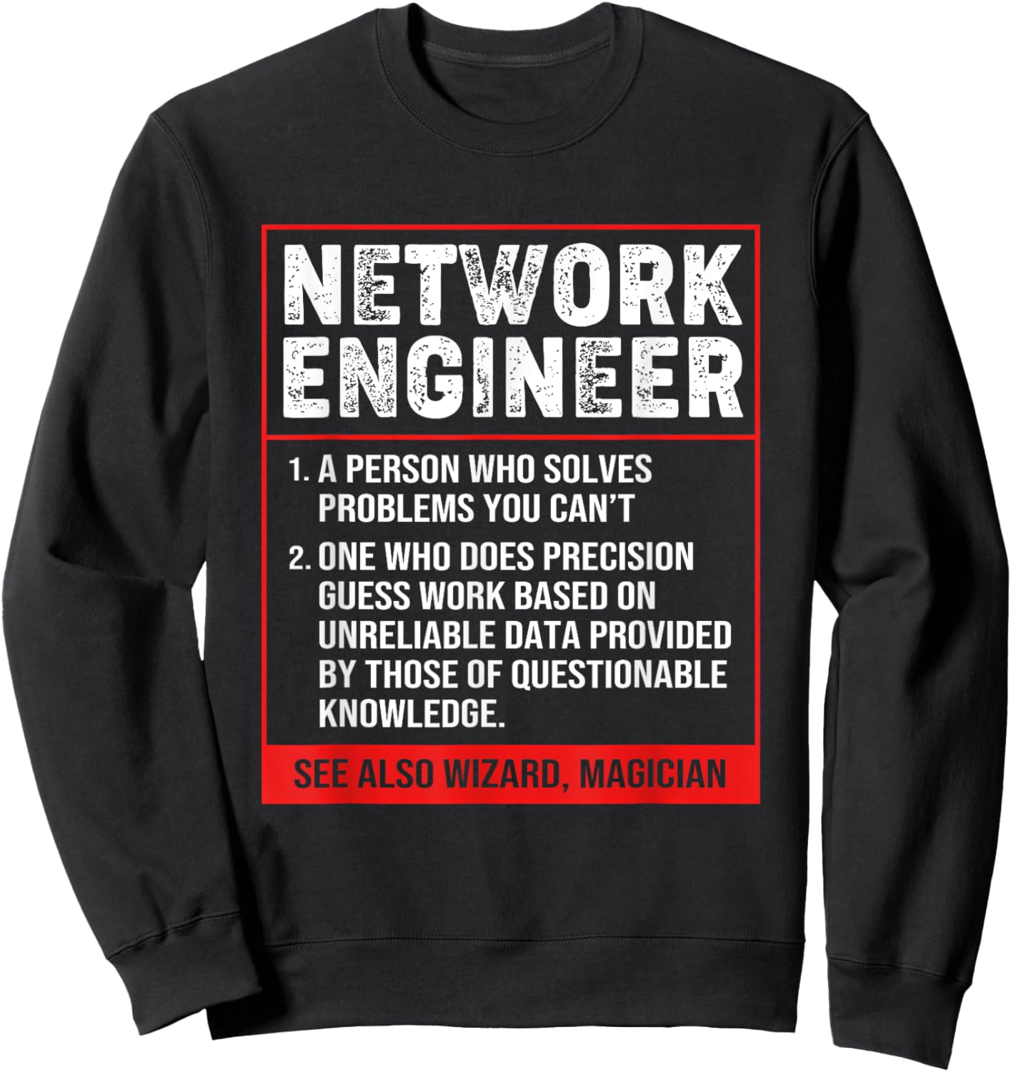 Funny Network Systems Admin Network Engineer Definition Sweatshirt - Sweatshirt | Black