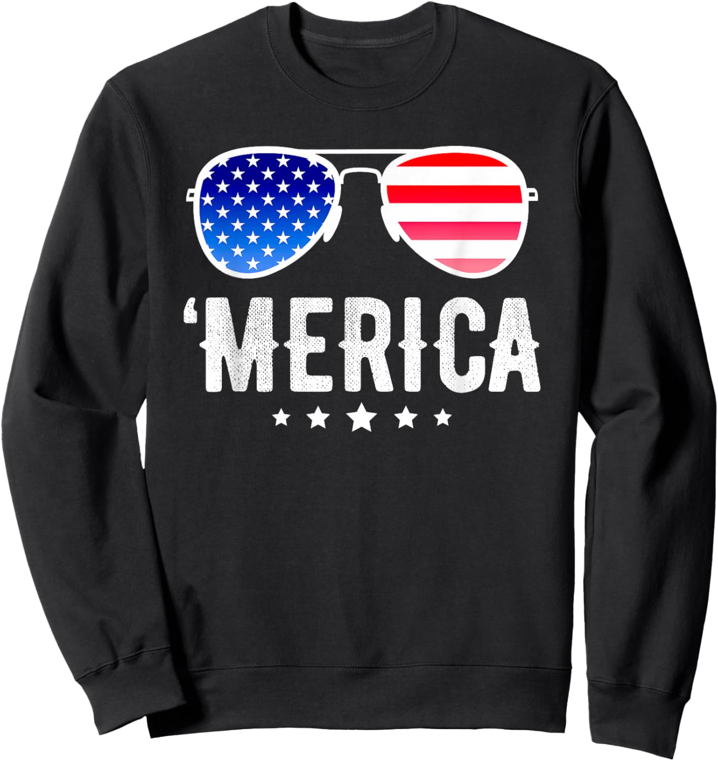 Funny American Flag Men Kids Boys Patriotic Fourth Small Sweatshirt - Sweatshirt | Black