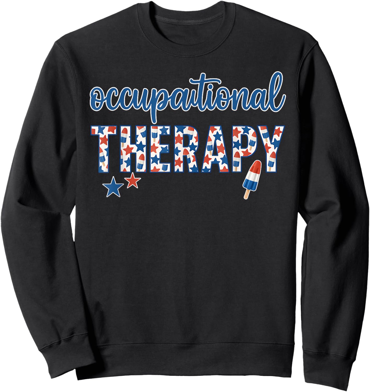 Red White Blue Sweatshirt - Sweatshirt | Black