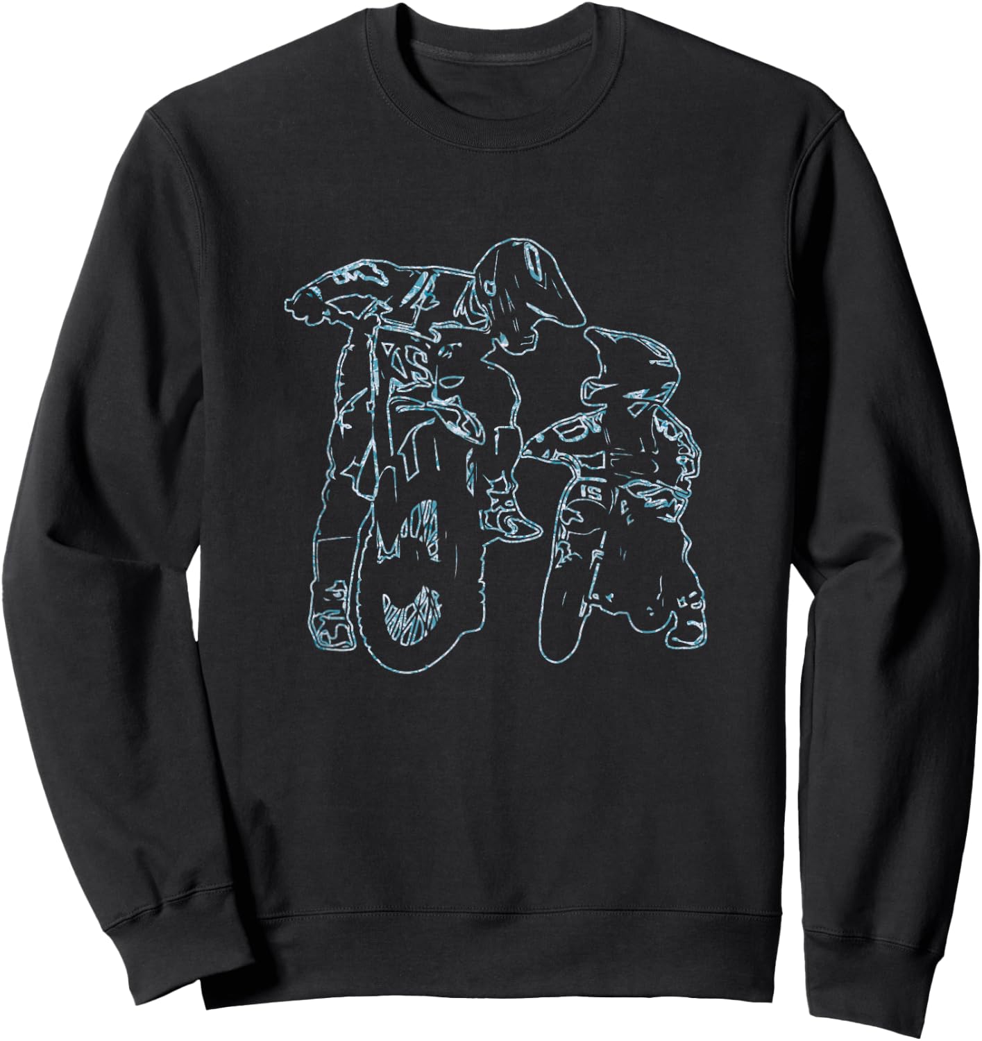 Father Son Dirt Bike Riding MX Motocross Biker Sweatshirt - Sweatshirt | Black