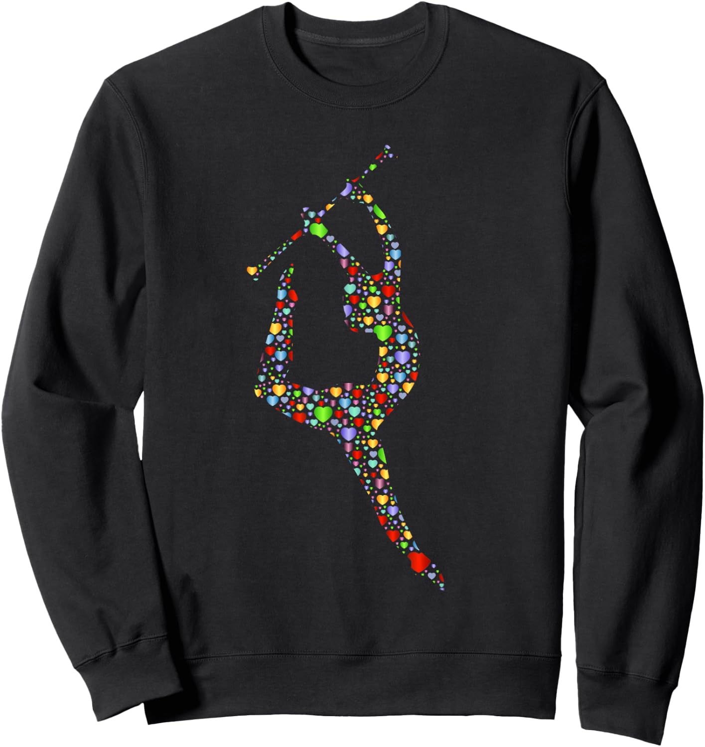 Baton Twirling Girl Silhouette Gift Twirler Gifts Sweatshirt - Sweatshirt | Black