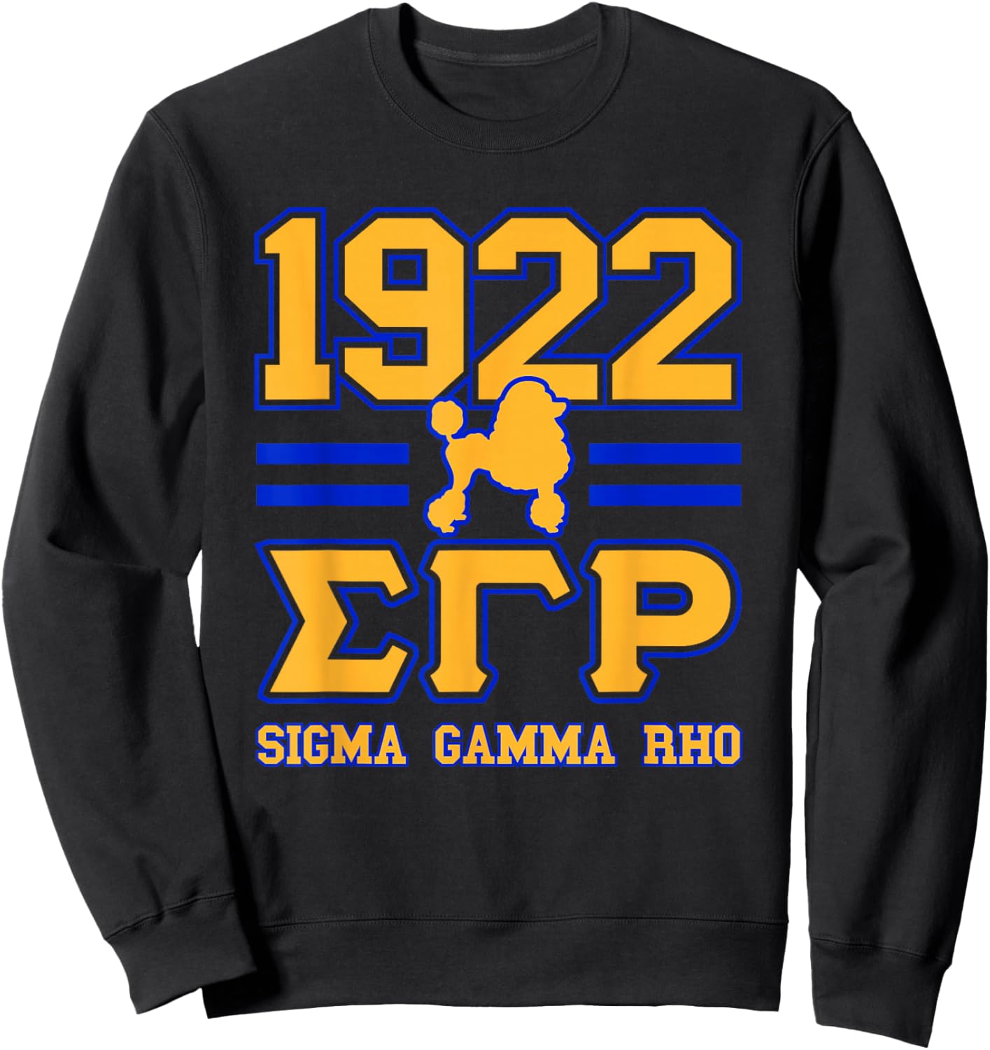 Sigma Gamma Rho Paraphernalia, Sigma Pretty Poodles Sorority Sweatshirt - Sweatshirt | Black