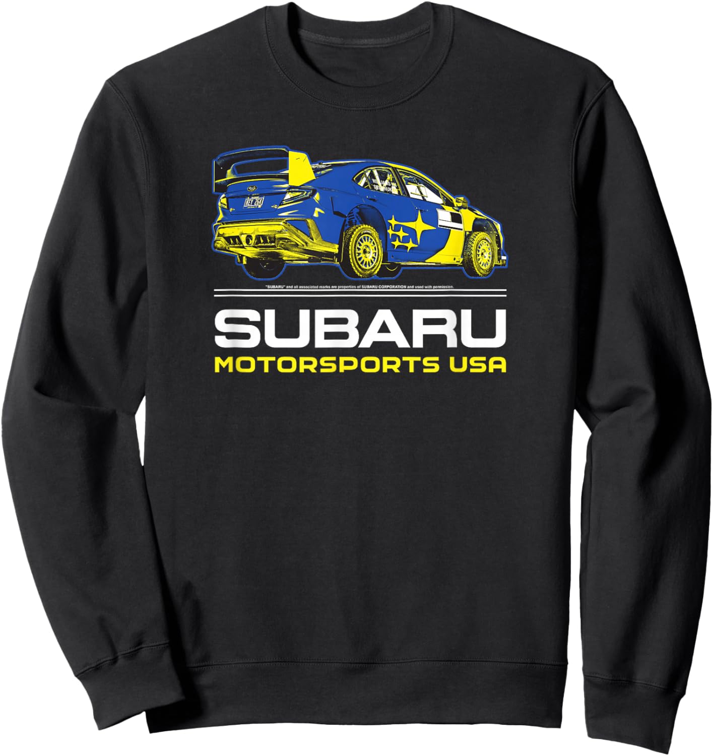 Subaru Rally Car Colorful Racing Logo Sports Car Brand Sweatshirt - Sweatshirt | Black
