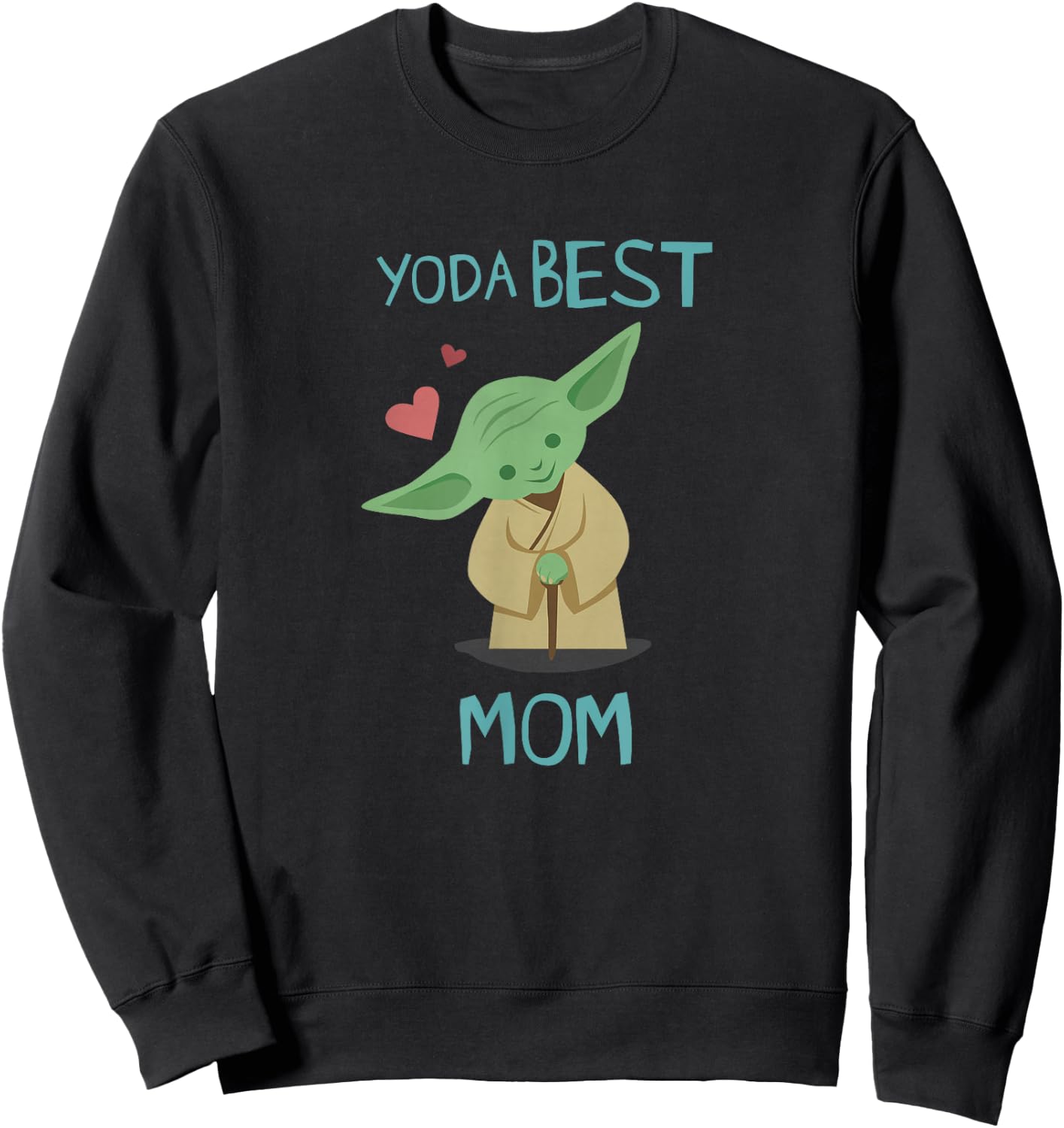 Star Wars Yoda Best Mom Yoda Chibi Portrait Sweatshirt - Sweatshirt | Black