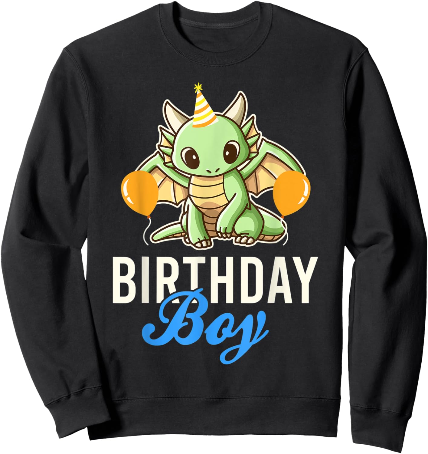 Cute Dragon Birthday Boy Sweatshirt - Sweatshirt | Black