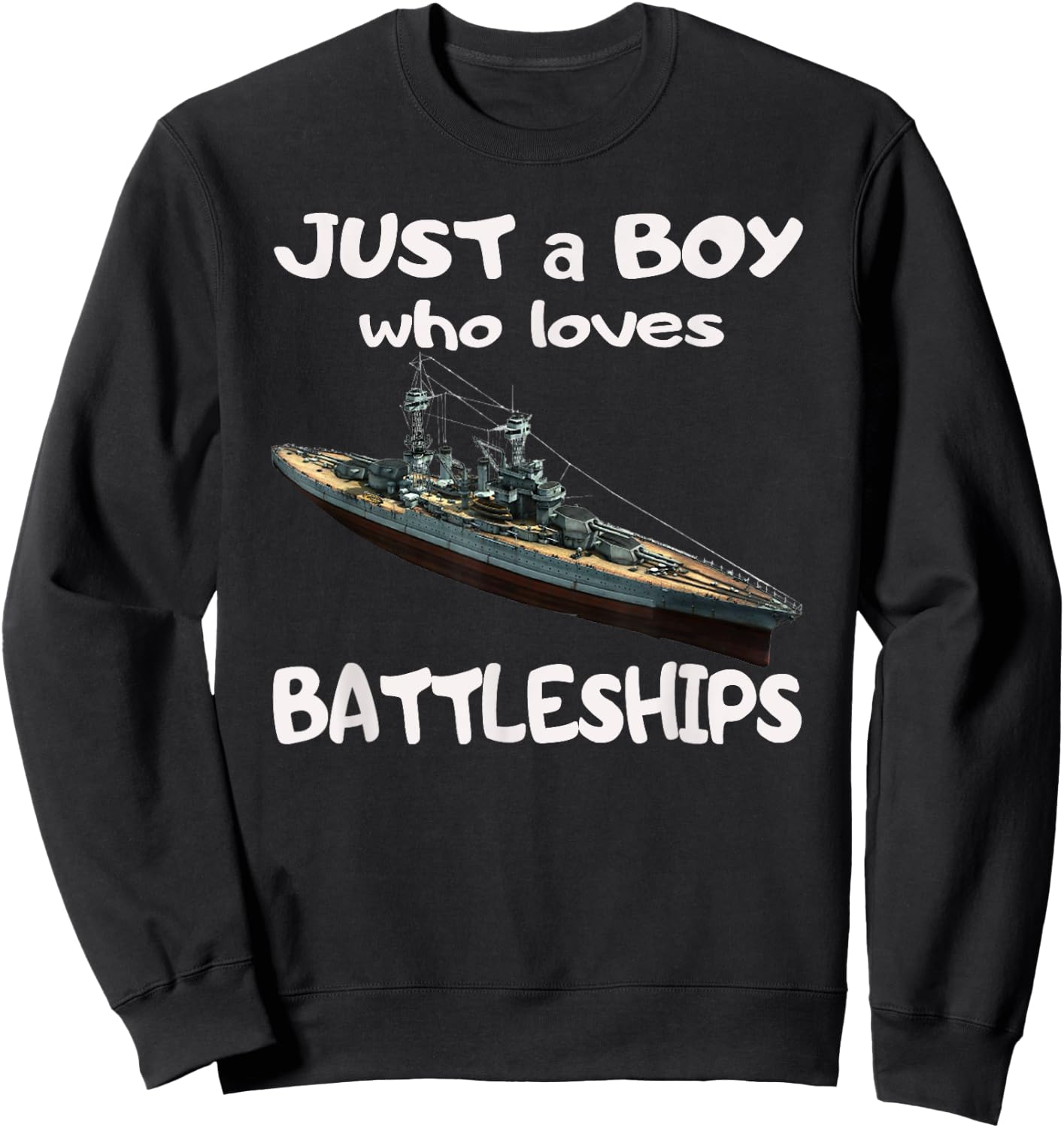 USS Colorado BB-45 WW2 Warship Boy Who Loves Battleship Sweatshirt - Sweatshirt | Black