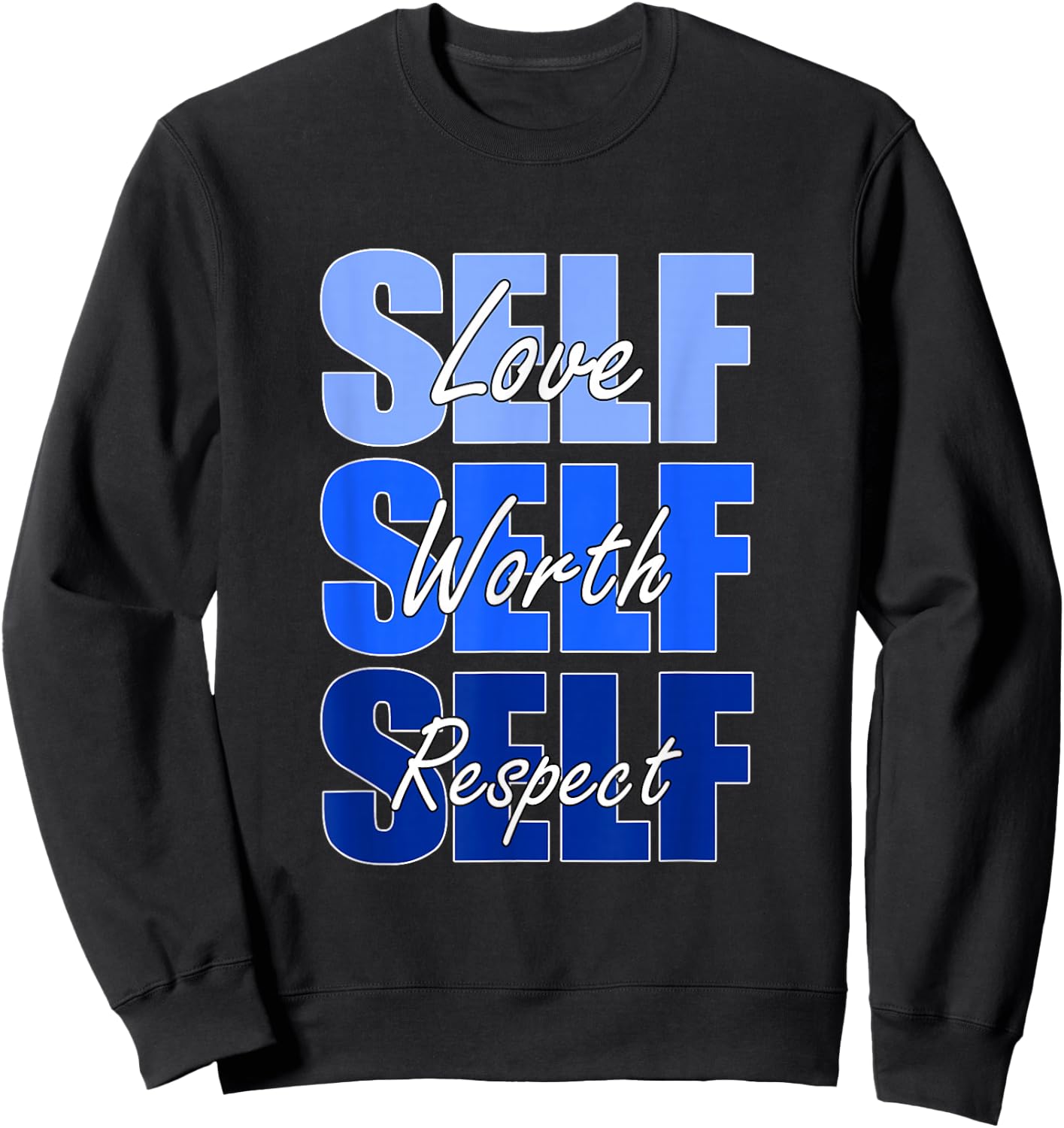 Blue Self-ish X3 Royal Blue Graphic Sweatshirt - Sweatshirt | Black