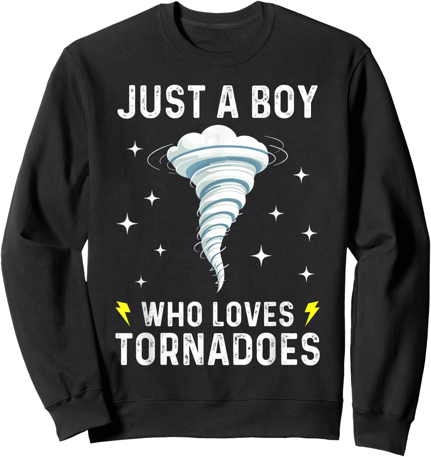 Funny Tornado Gift Boys Kids Hurricane Weather Chaser Sweatshirt - Sweatshirt | Black