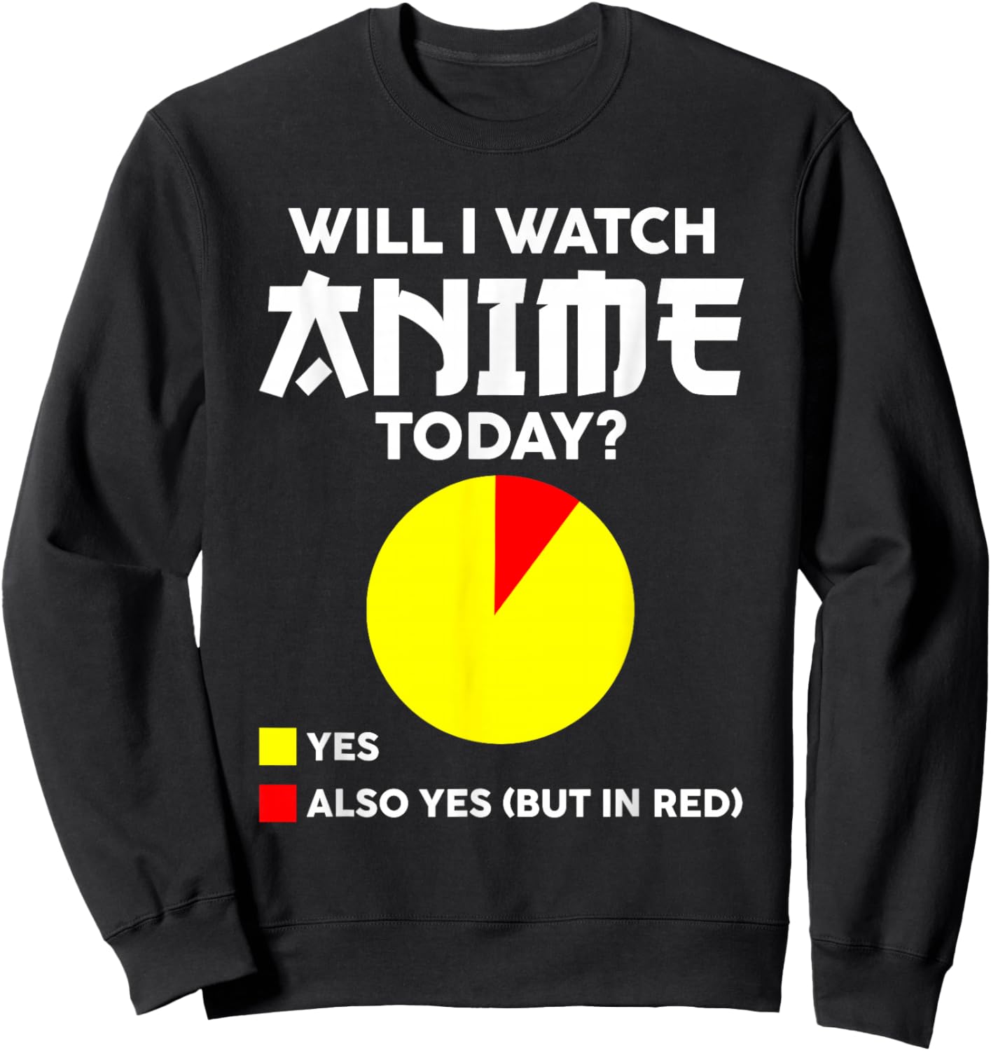 Will I Watch Anime Today Japan Kawaii Manga Otaku Anime Sweatshirt - Sweatshirt | Black