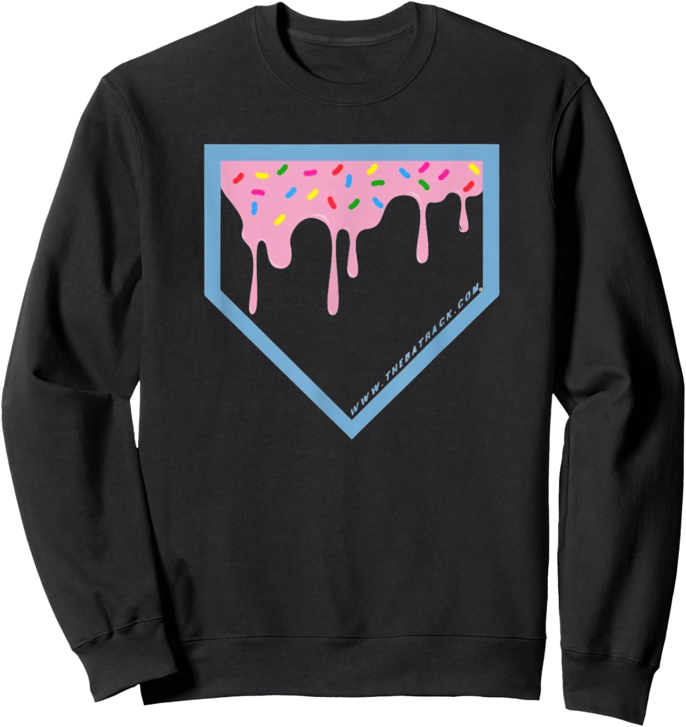 Baseball Home Plate Drip 2 with Sprinkles Sweatshirt - Sweatshirt | Black