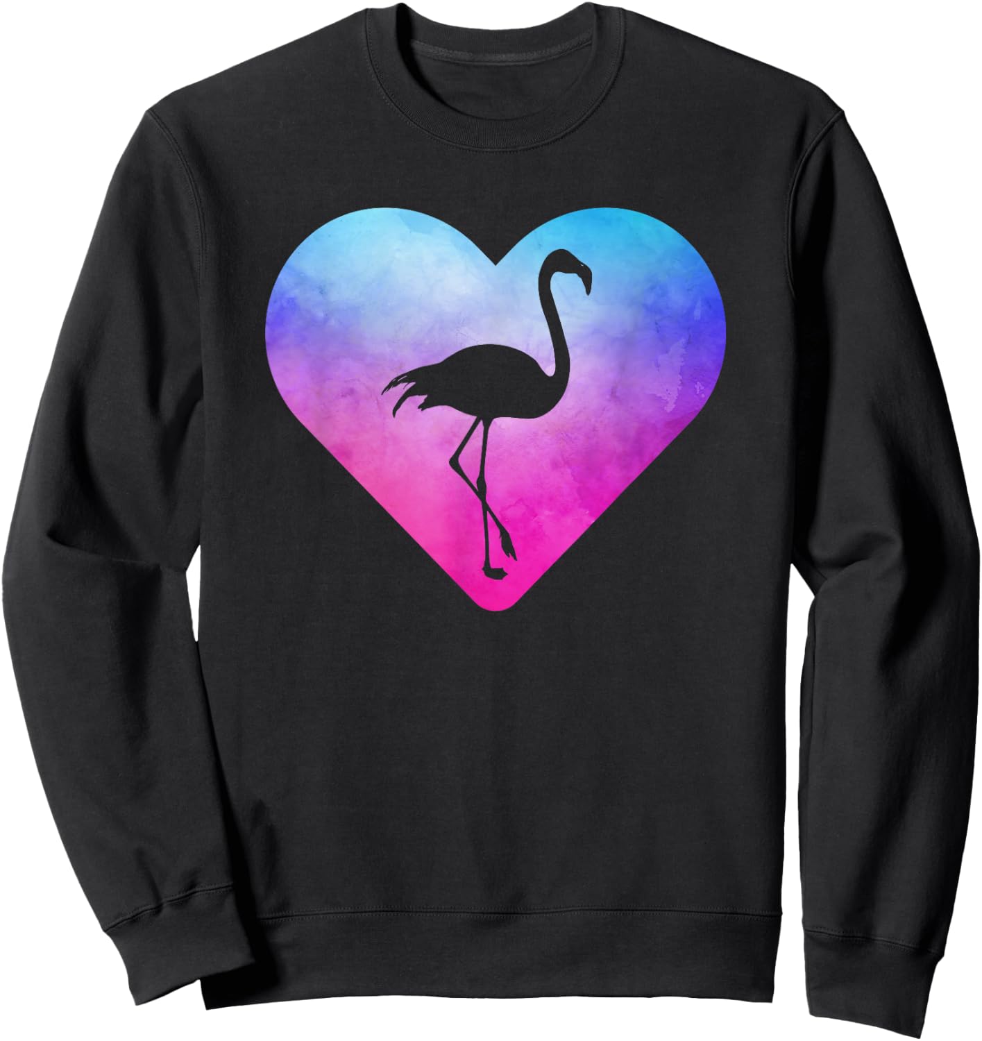 Women or Girls Flamingo Bird Sweatshirt - Sweatshirt | Black