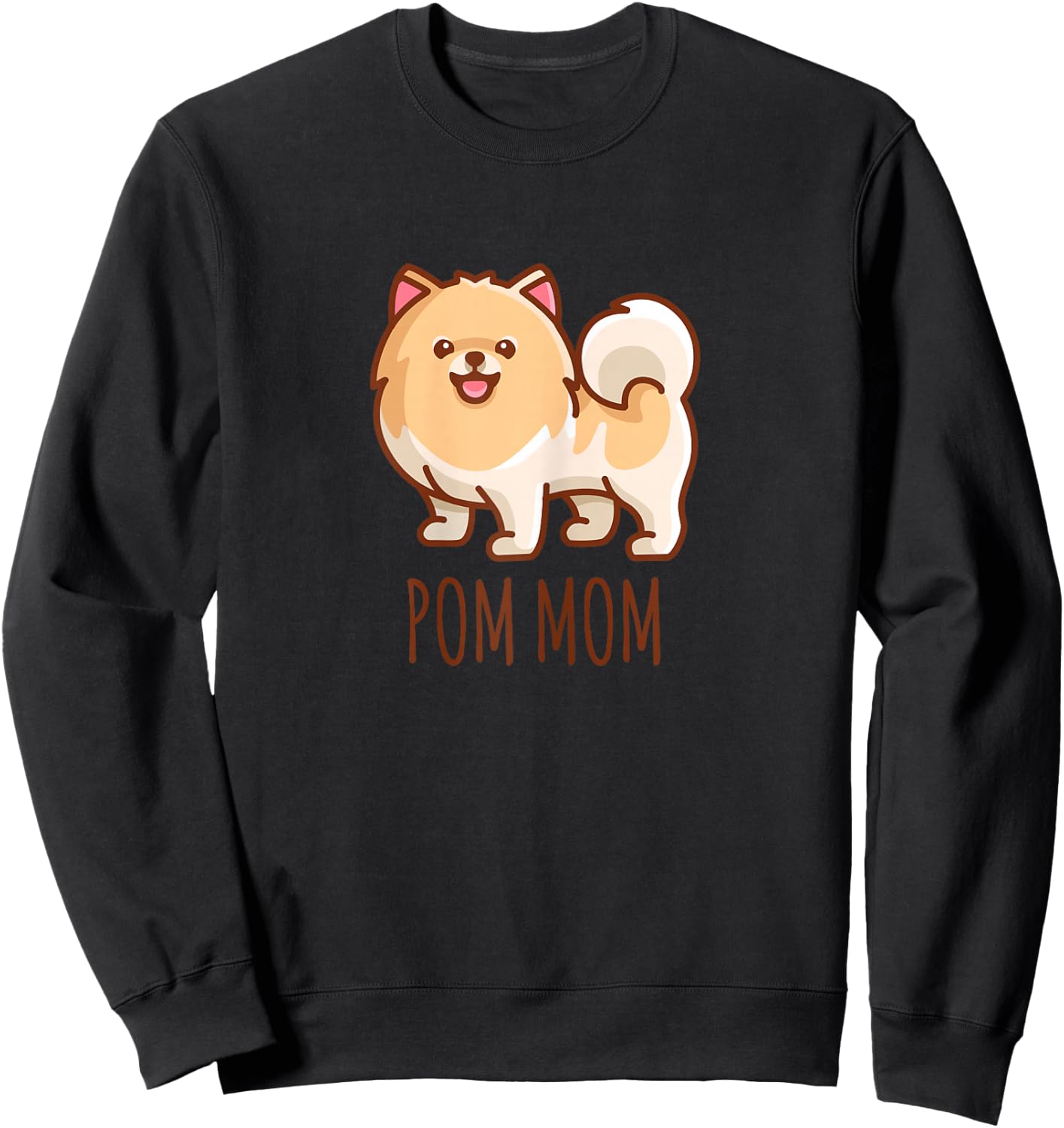 Cute Pomeranian Pom Mom funny Gift Sweatshirt - Sweatshirt | Black
