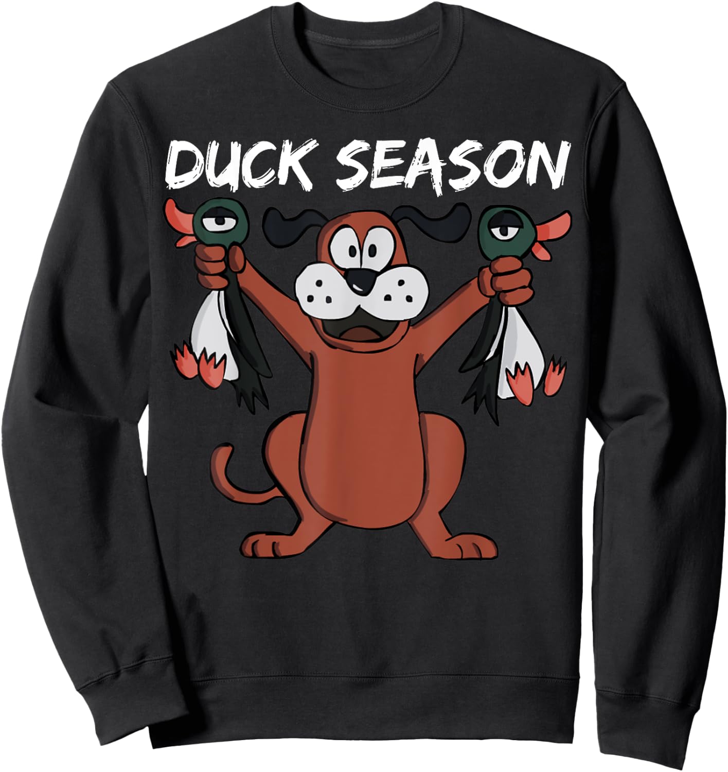 Duck Hunting Clothes & Gear Who Love To Duck Hunt Sweatshirt - Sweatshirt | Black