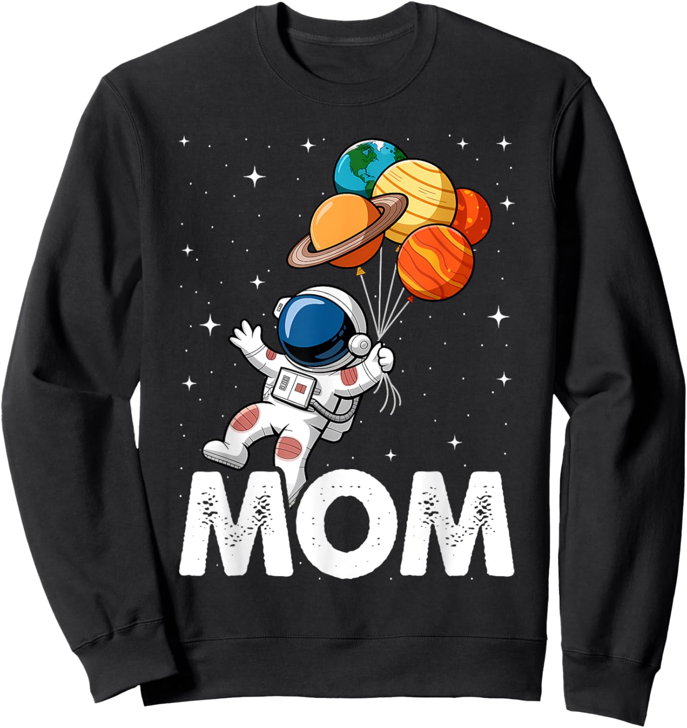 Mom Space Theme Sweatshirt - Sweatshirt | Black