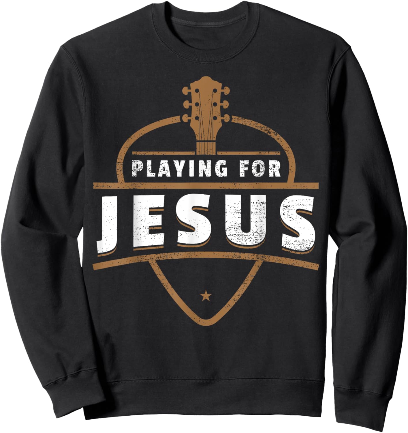 Guitar Playing For Jesus - Christian Guitarist Sweatshirt - Sweatshirt | Black