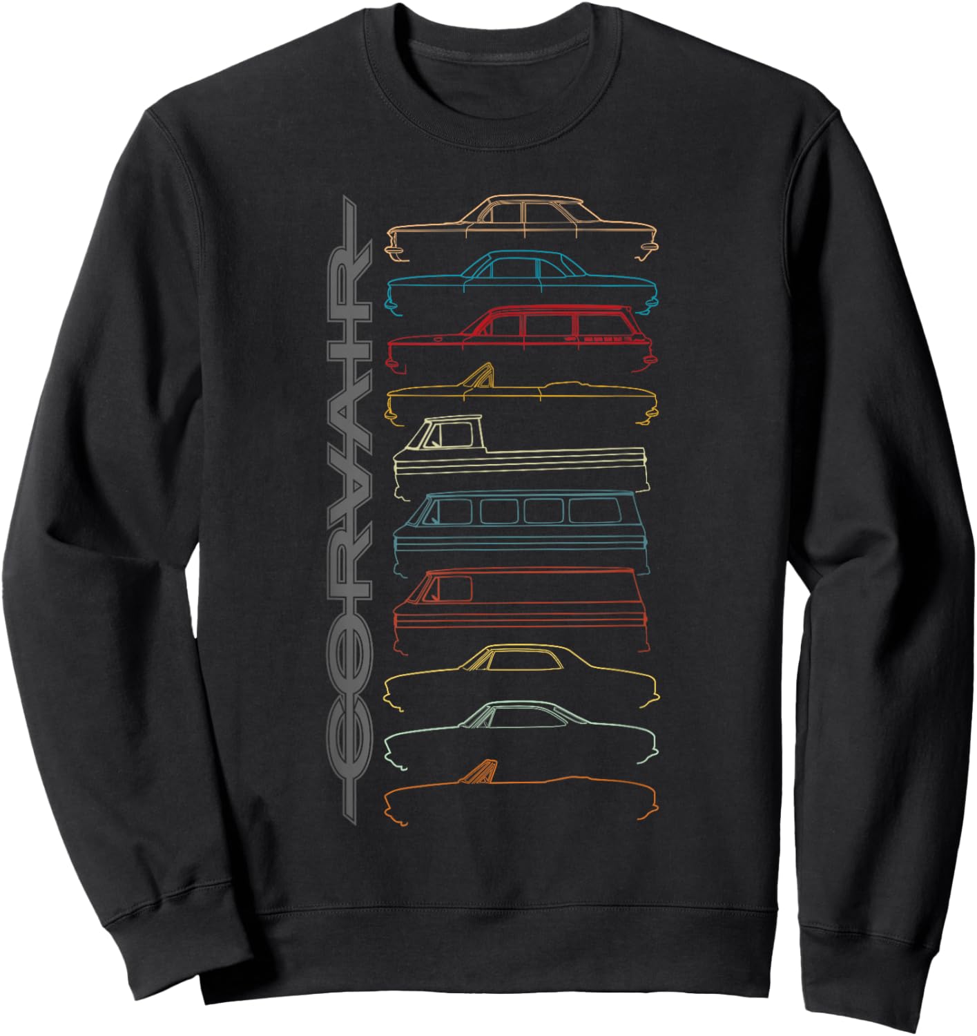 FlatSix Graphics LLc Corvair All Models - -Adults, Black, Small Sweatshirt - Sweatshirt | Black