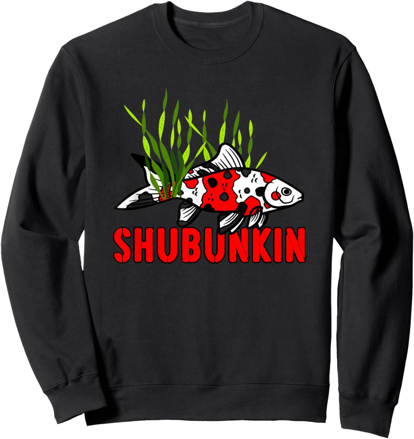 Shubunkin Goldfish Lovers Pond Fish Tank Art Design Sweatshirt - Sweatshirt | Black