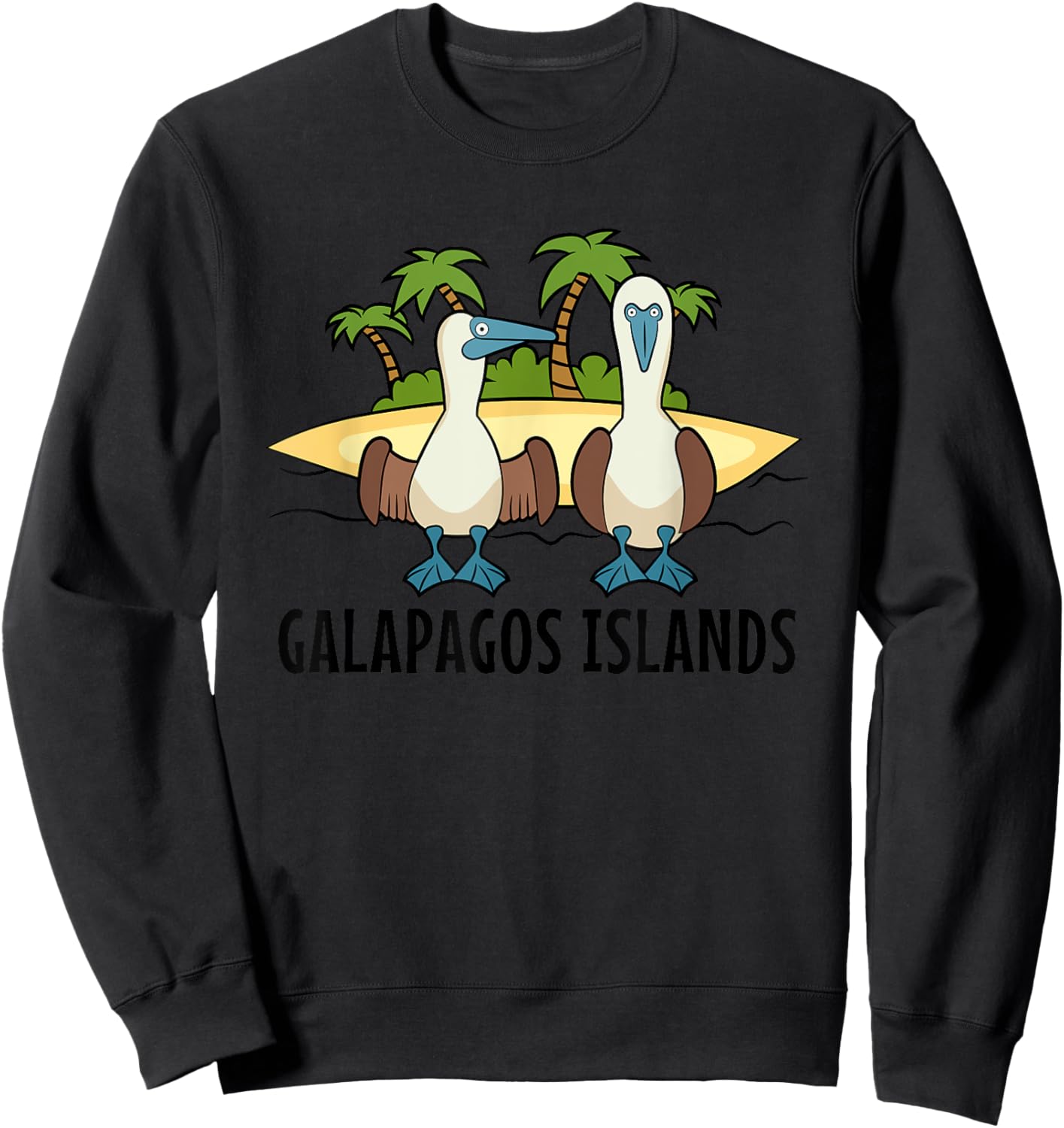 Seabirds Blue-footed Booby Bird Galapagos Islands Sweatshirt - Sweatshirt | Black