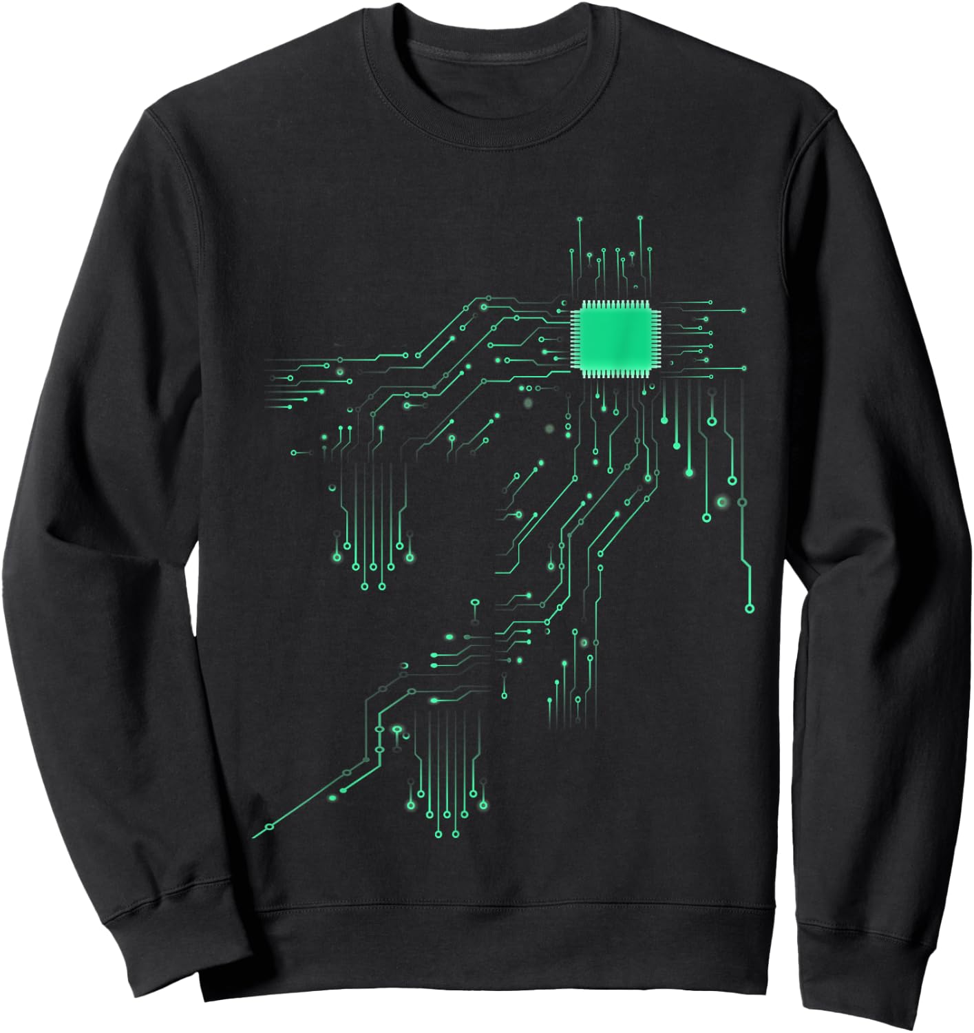 Computer Core Processor Heart of Tech Nerd T Shirt Sweatshirt - Sweatshirt | Black