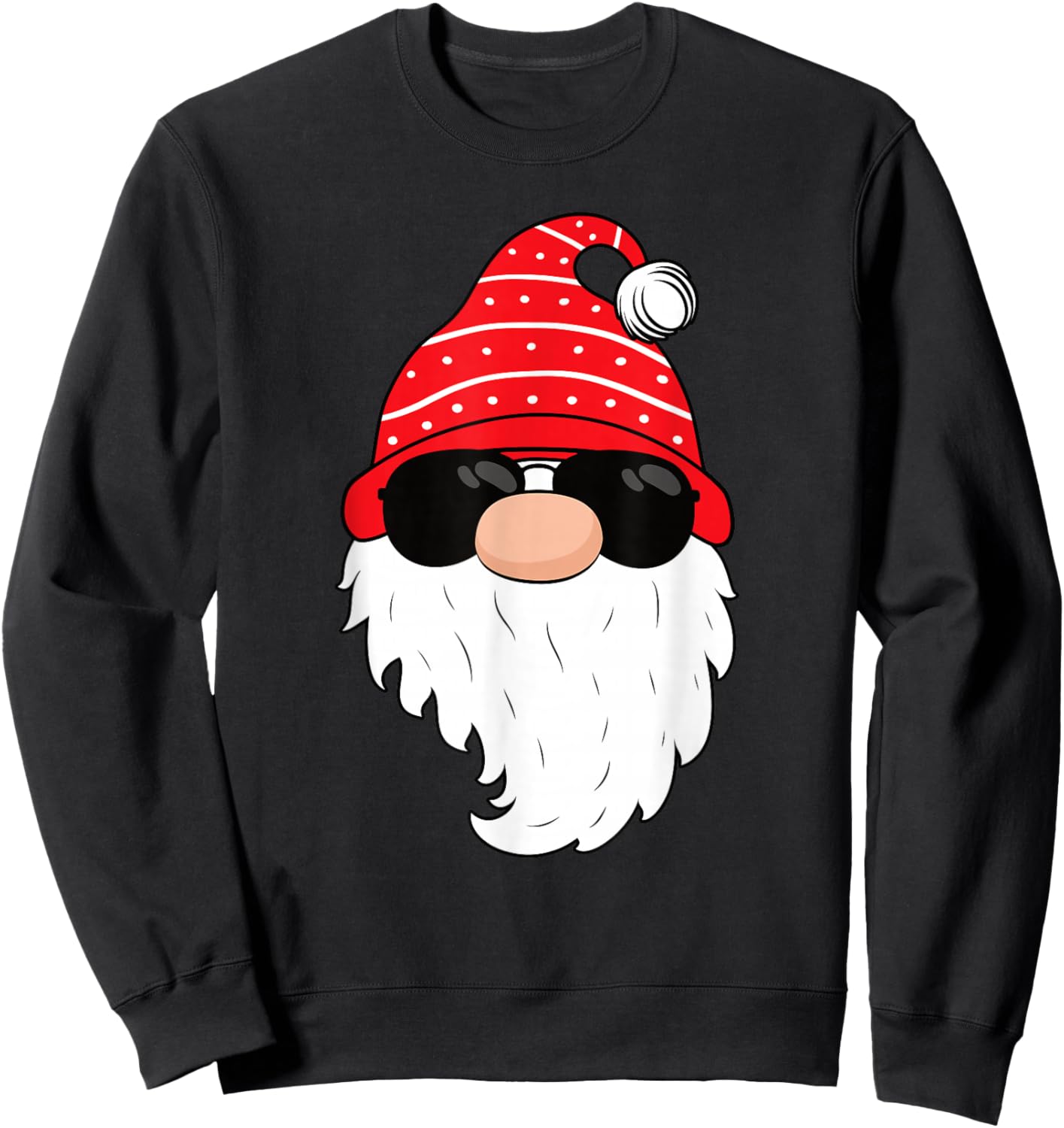 Cool Santa Claus Sunglasses Xmas Funny Christmas Men Boys Sweatshirt - Sweatshirt | Black
