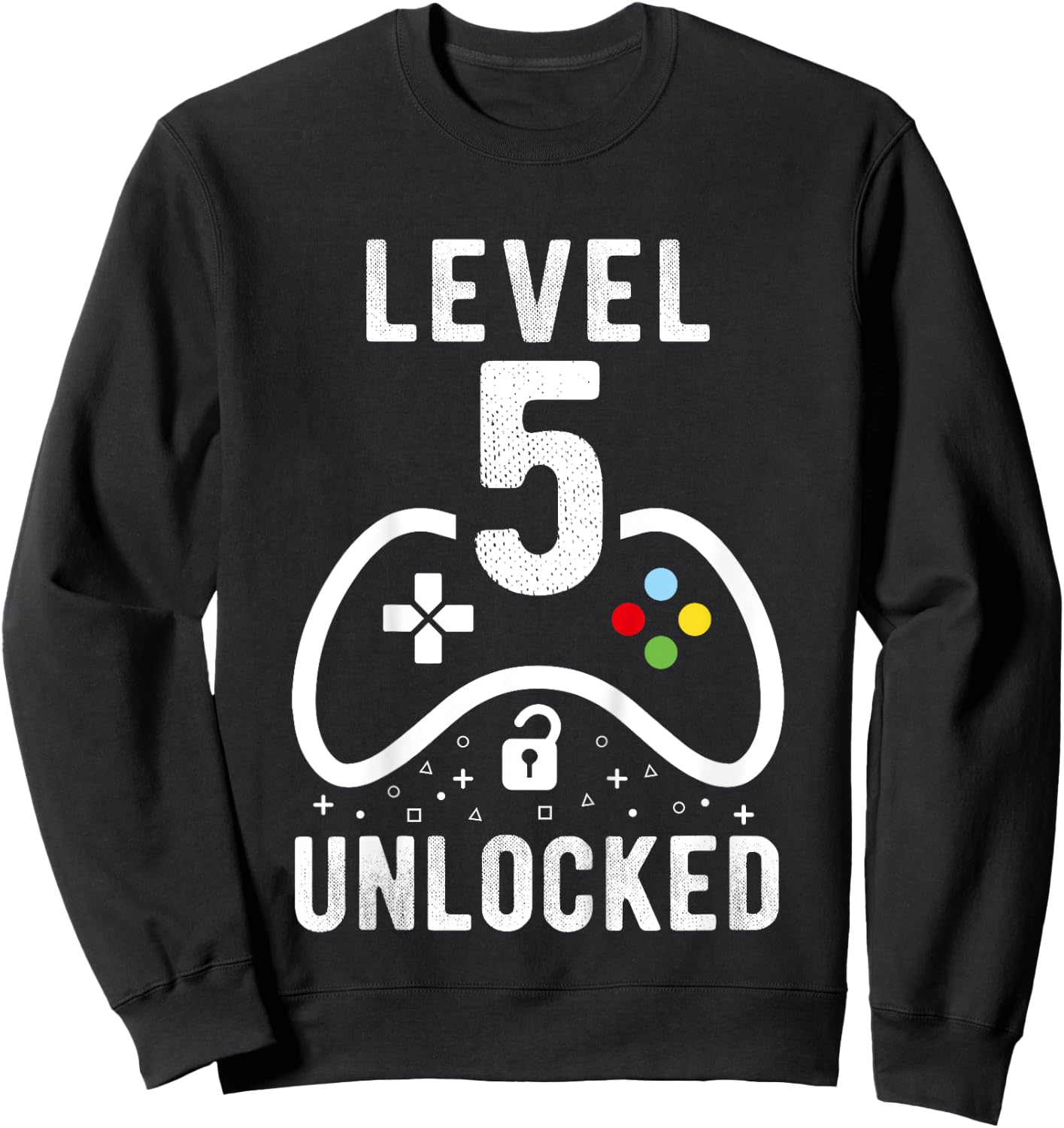 Level 5 Unlocked Video Game 5th Birthday Gift Sweatshirt - Sweatshirt | Black