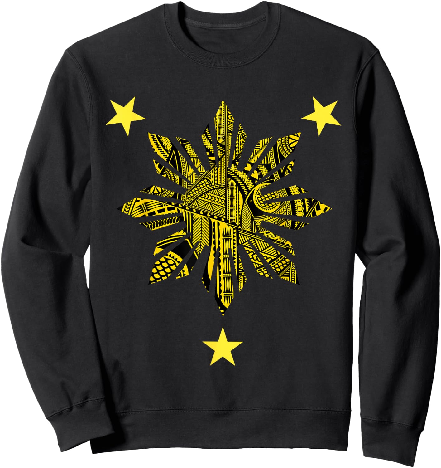 Filipino Heritage T Shirt - Polynesian Tribal Tattoo Shirt Sweatshirt - Sweatshirt | Black