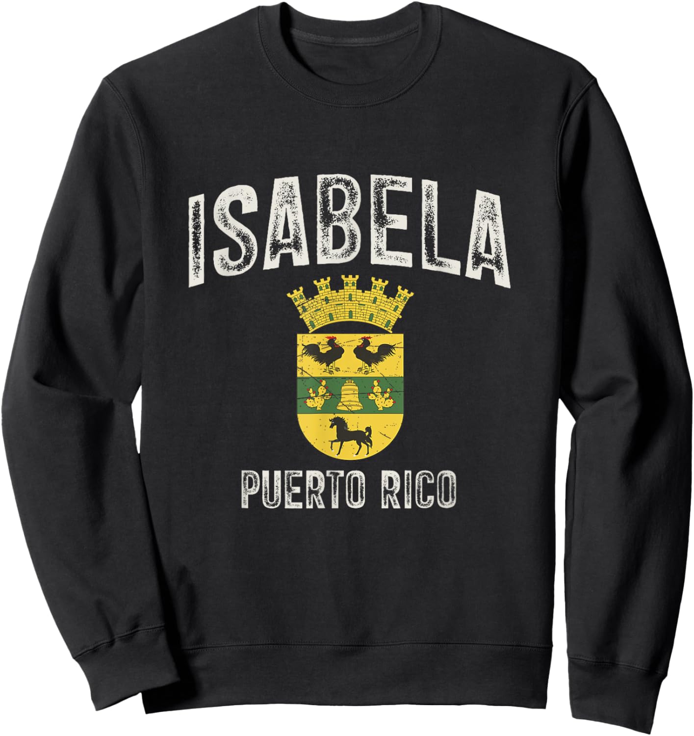 Isabela City in Puerto Rico, Isabela Armorial Sweatshirt - Sweatshirt | Black