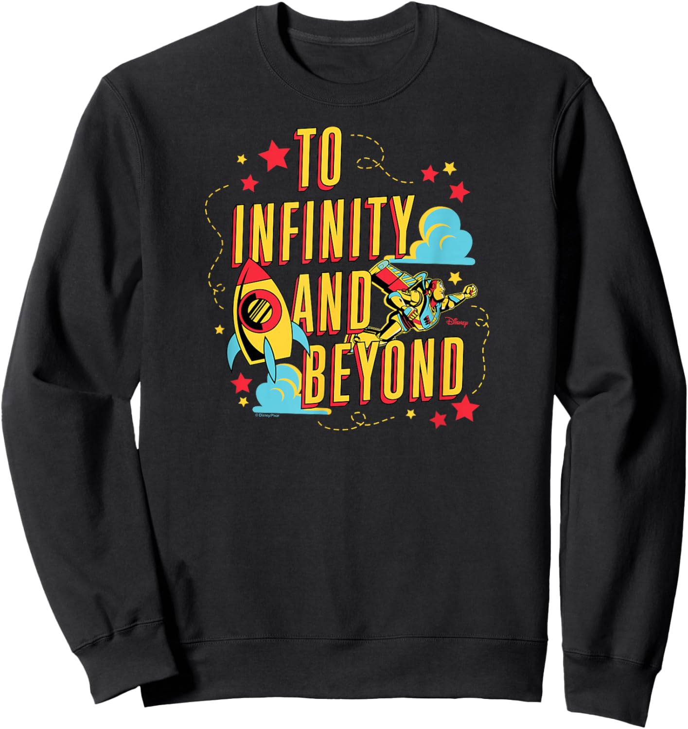 Toy Story - Buzz Lightyear To Infinity And Beyond Black Sweatshirt - Sweatshirt | Black