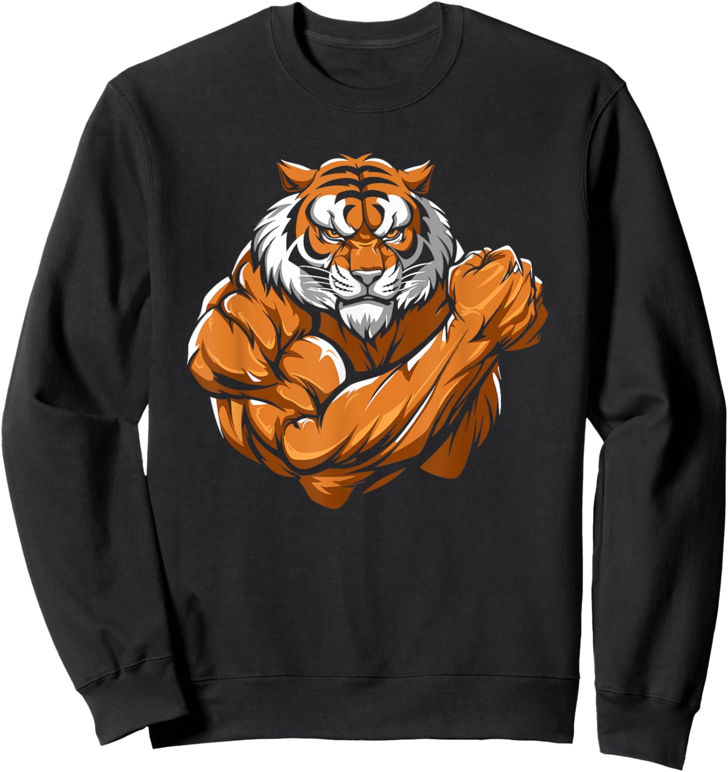 Gym Tiger Training Exercise - Workout Sweatshirt - Sweatshirt | Black