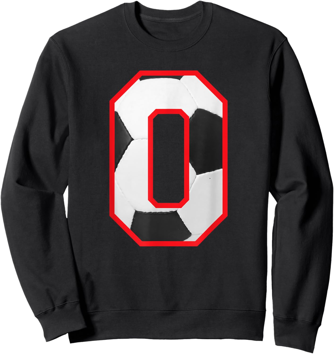 Soccer Jersey Uniform Number #0 Men Women Kids Sweatshirt - Sweatshirt | Black