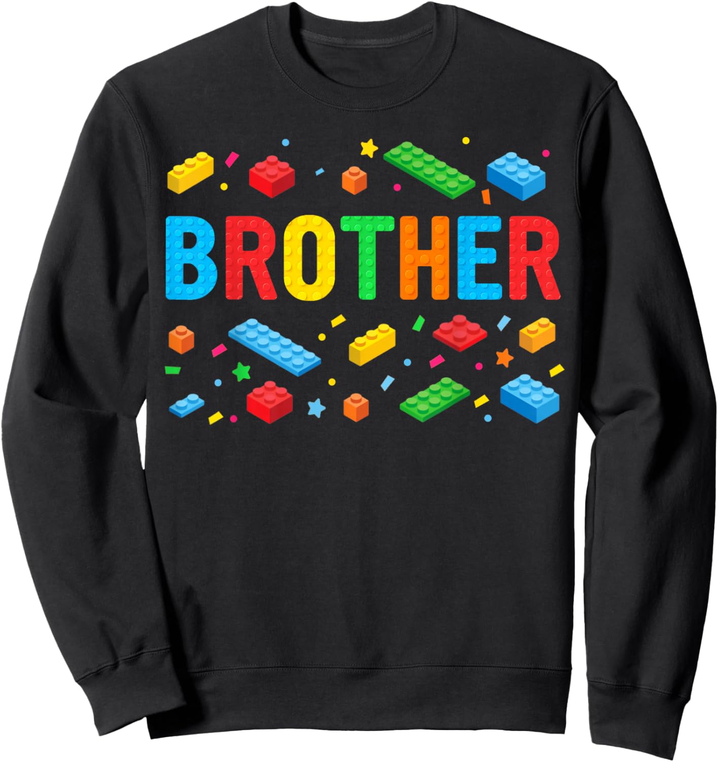 Brother Master Builder Building Bricks Blocks Family Big Bro Sweatshirt - Sweatshirt | Black