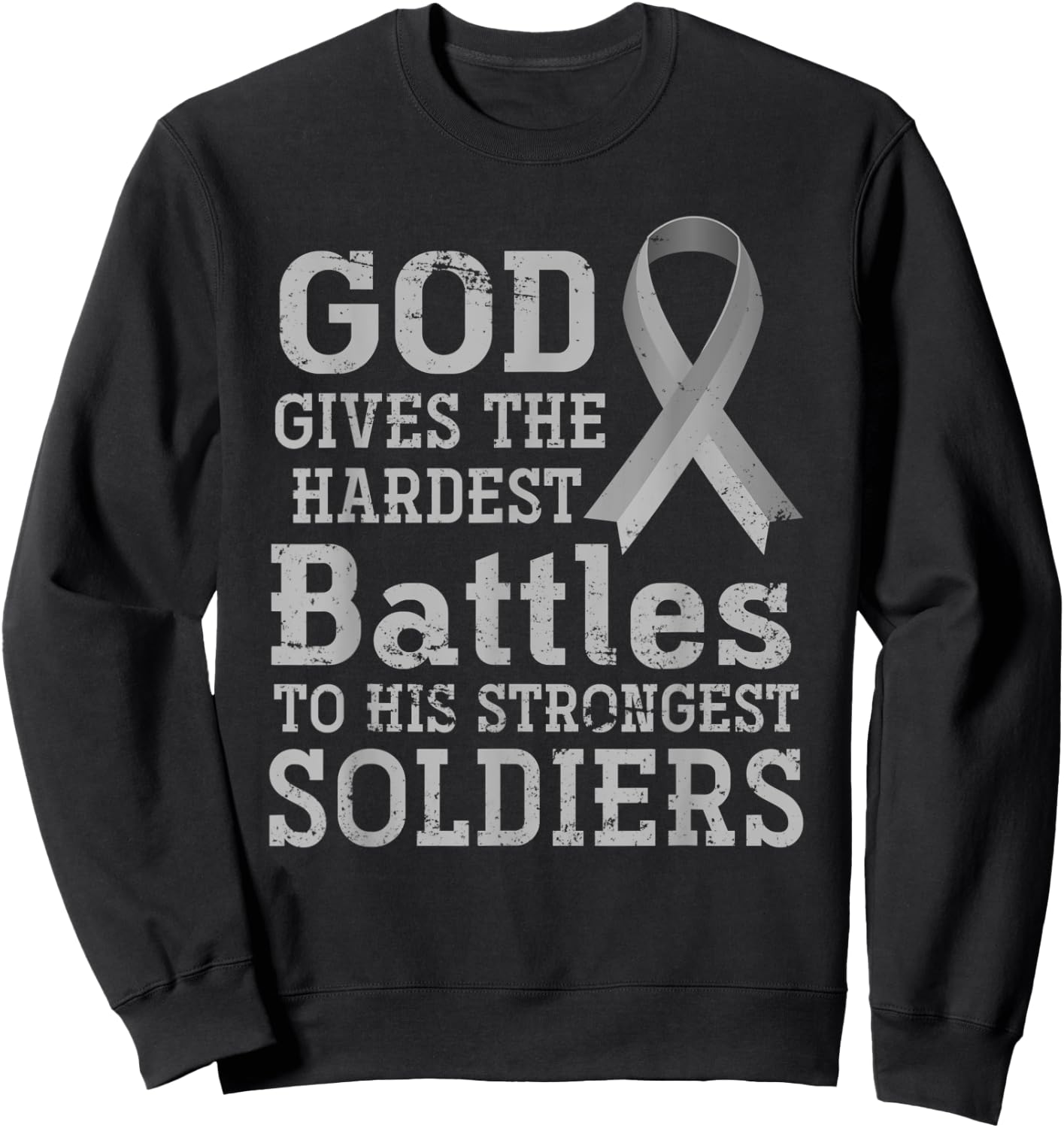 Lung Cancer Fighter Christian Gift Lung Cancer Awareness Sweatshirt - Sweatshirt | Black
