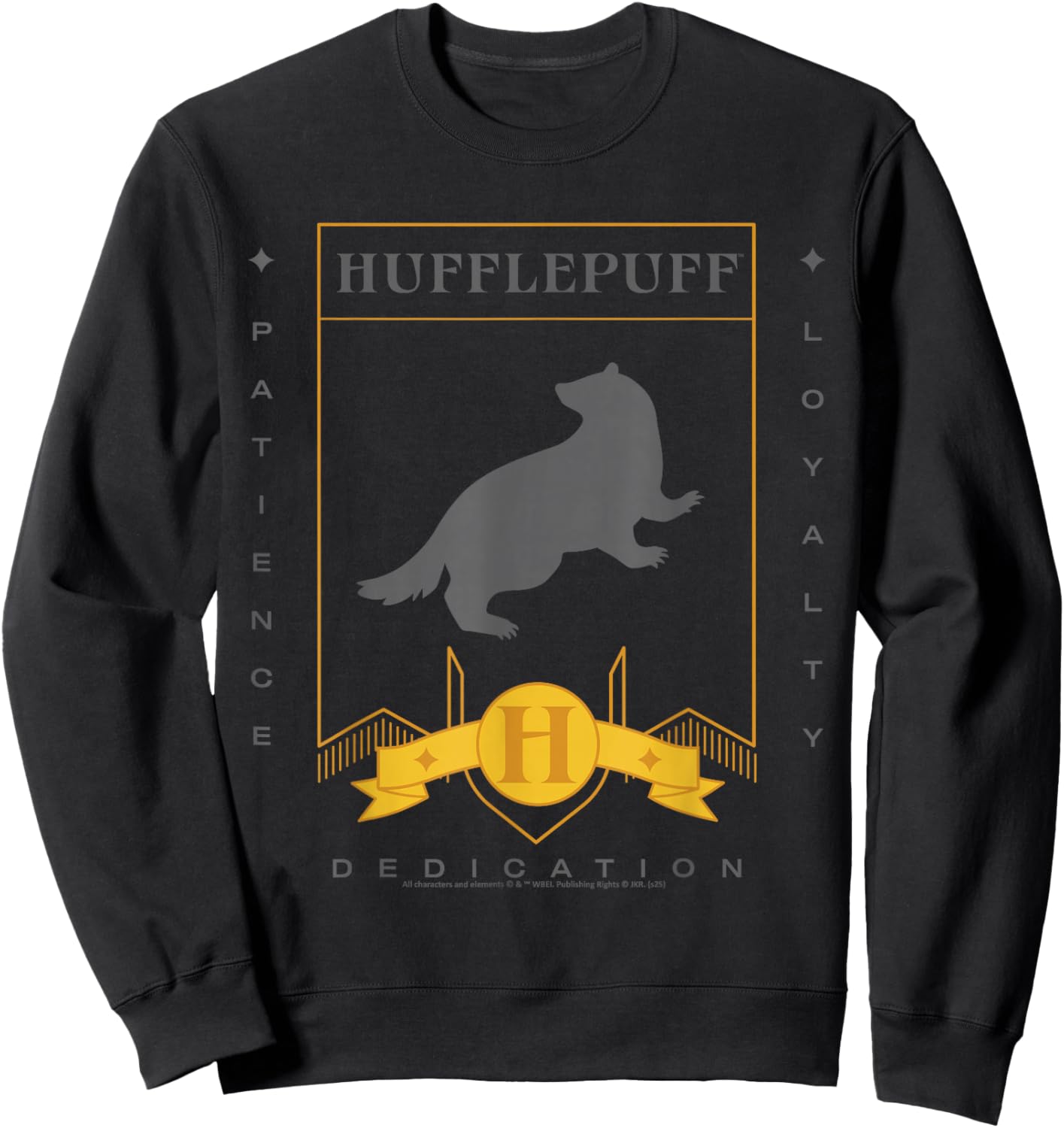 Poufsouffle Harry Potter Nouveau Design 2025 Patience Loyalty Sweatshirt - Sweatshirt | Black